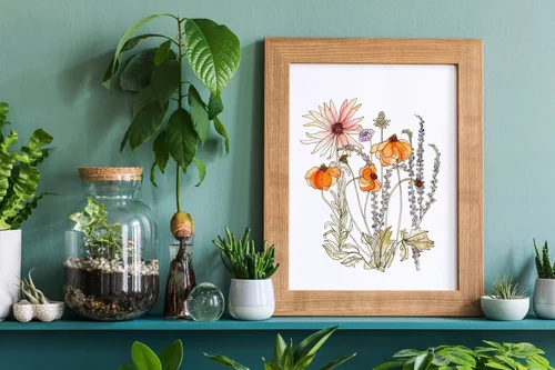 Highway Flowers- illustrated Art Print