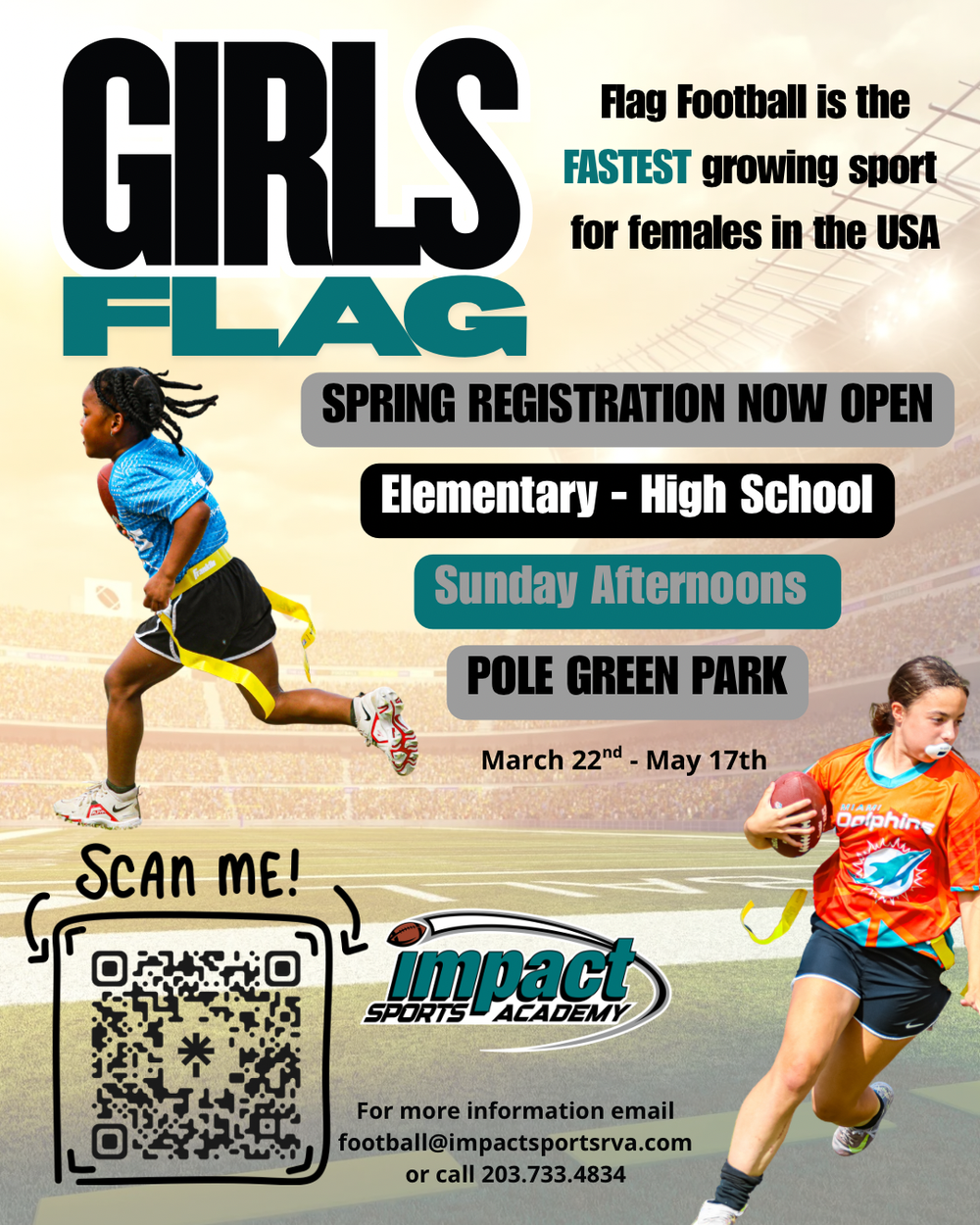 Spring Flag Football 2025 Spring Impact Sports NFL Flag Football - Coed League in ...