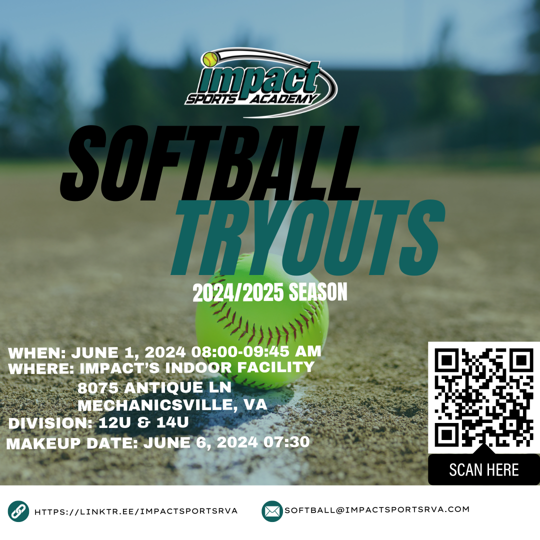 Impact Sports Academy Softball Tryouts - June 1st, 2024 in ...