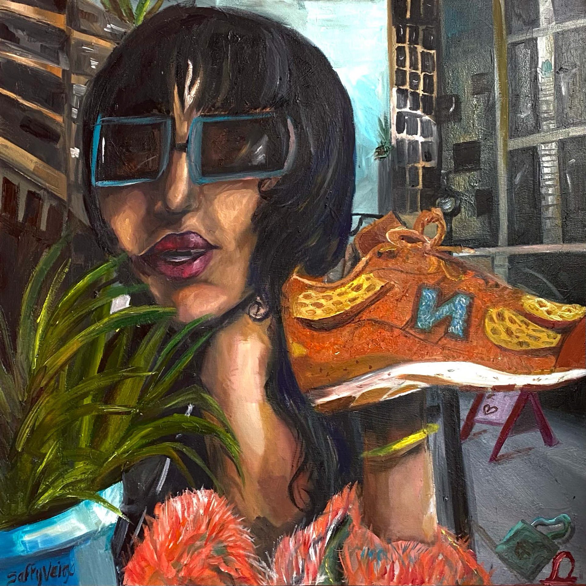 I Just Thought About It, Oil on Canvas, 25x25in 2021.