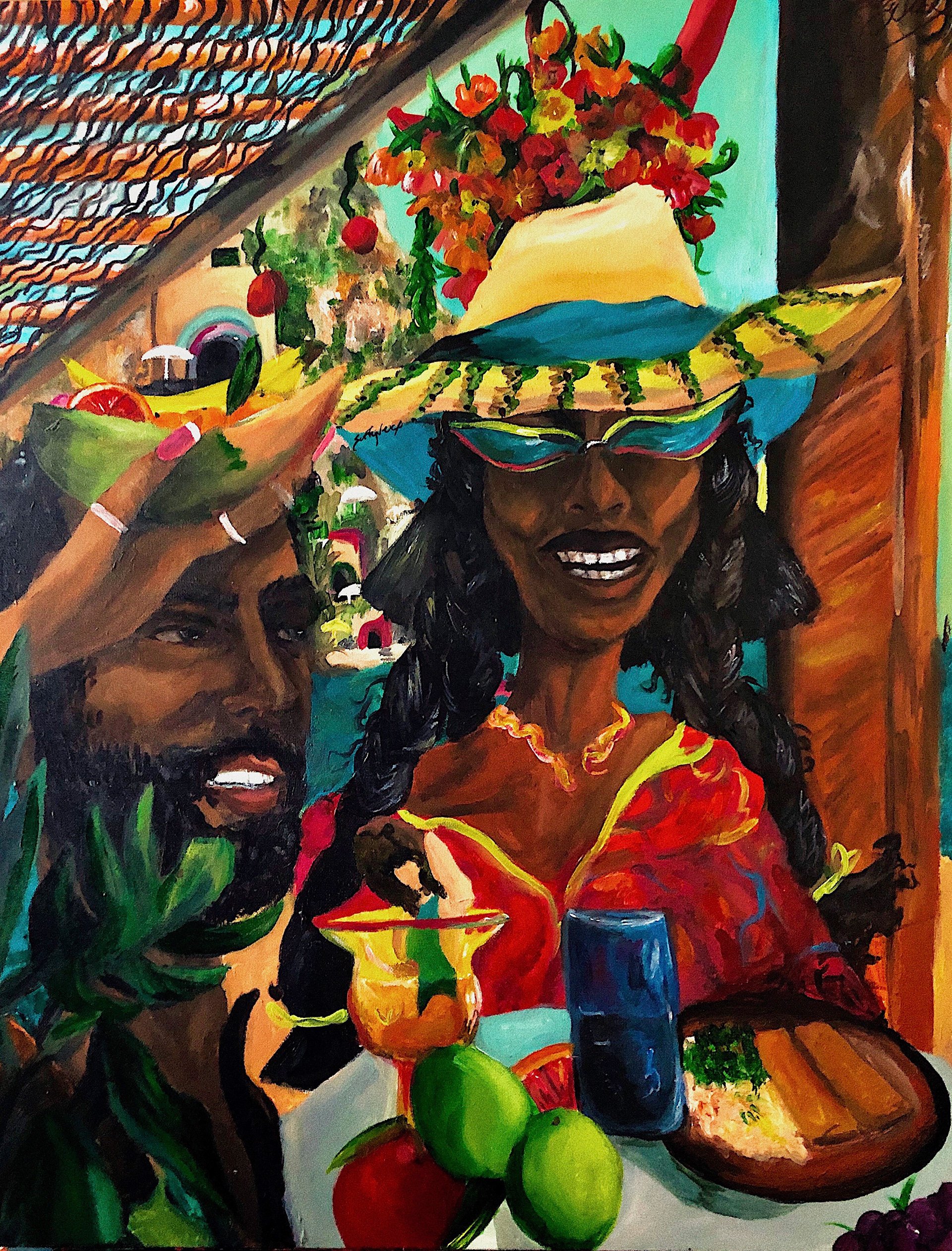 We Eat Our Fruit. Oil. 25x30in. 2019 (SOLD)