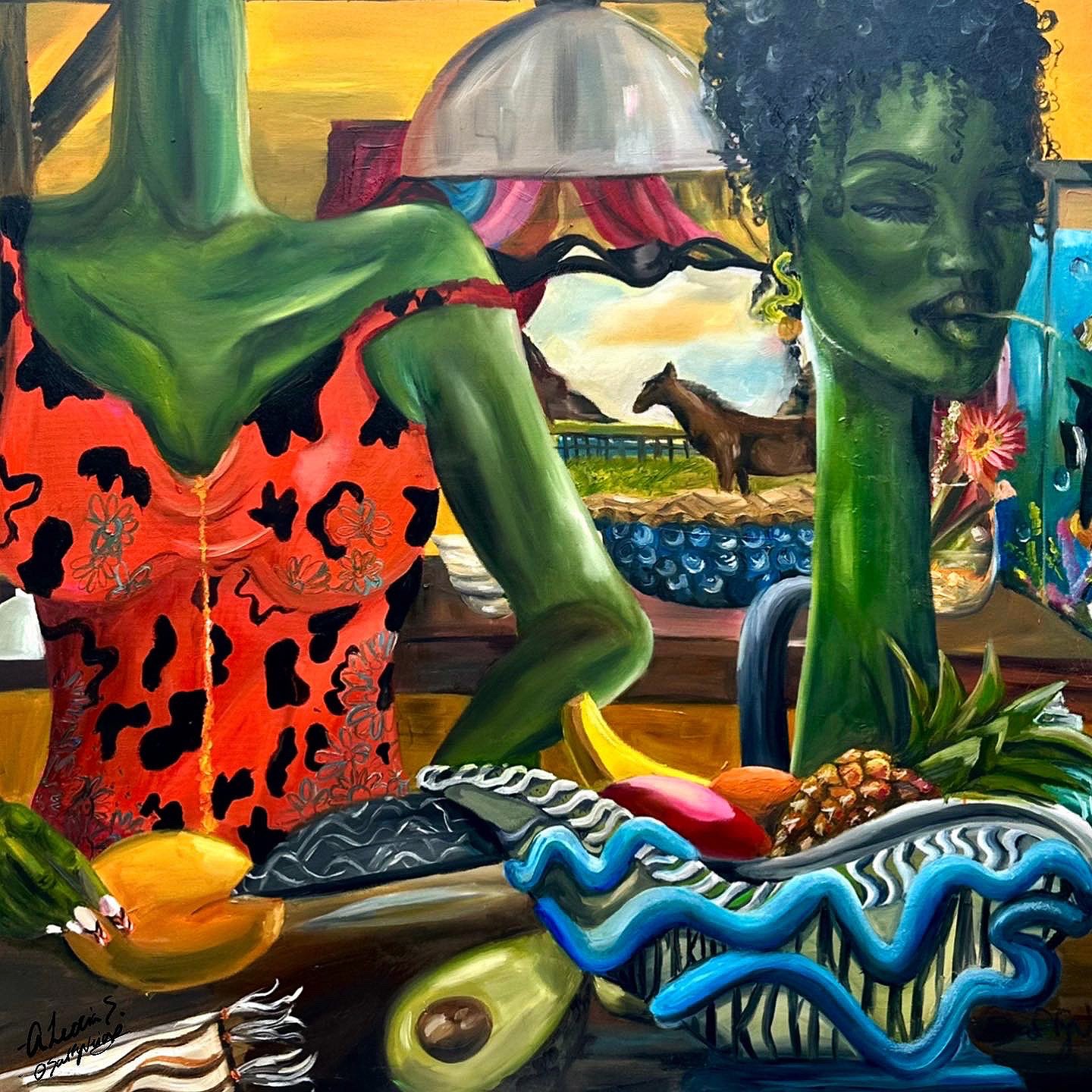 A Southern Doll. Oil on canvas. 36x36in. 2023 (SOLD)