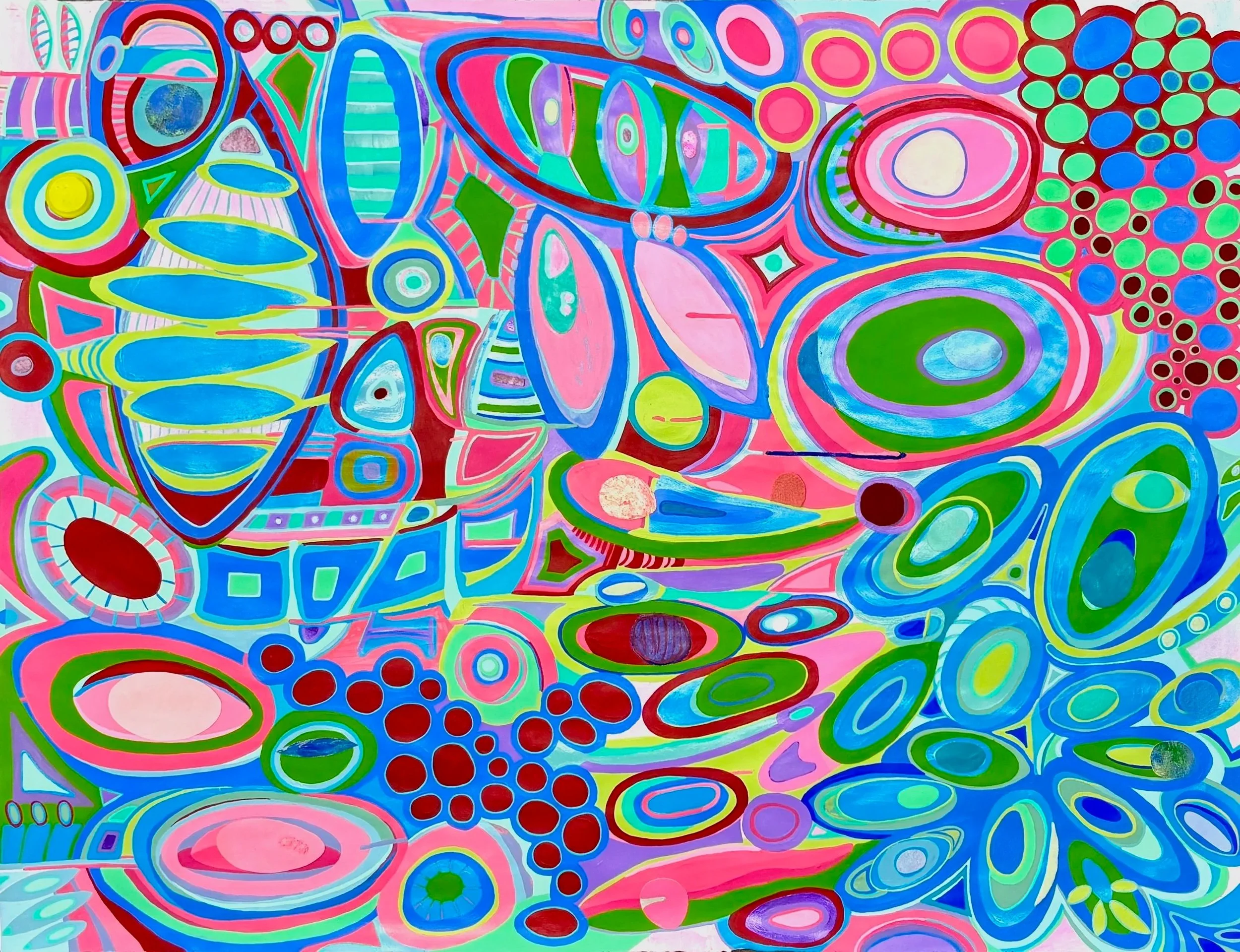  Pattern 
 Acrylic, Pastel & Collage on Paper
 38" x 50"
 2026 