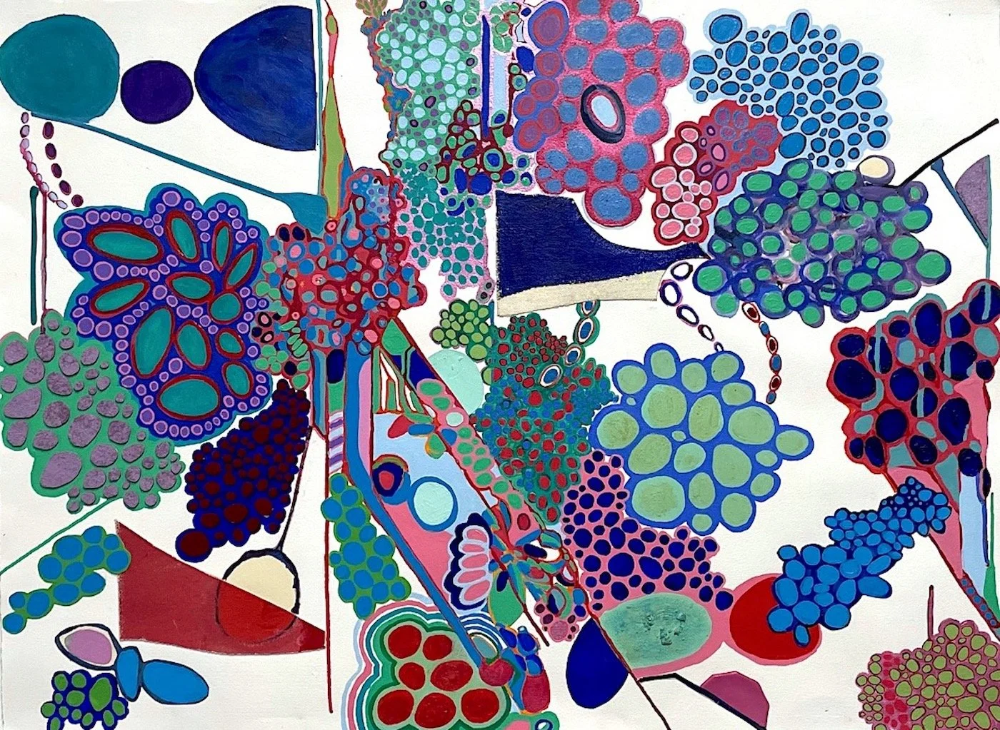  Bear Claw 
 Acrylic, Oil, Ink & Collage on Paper
 22” x 29 1/2”
 2022 