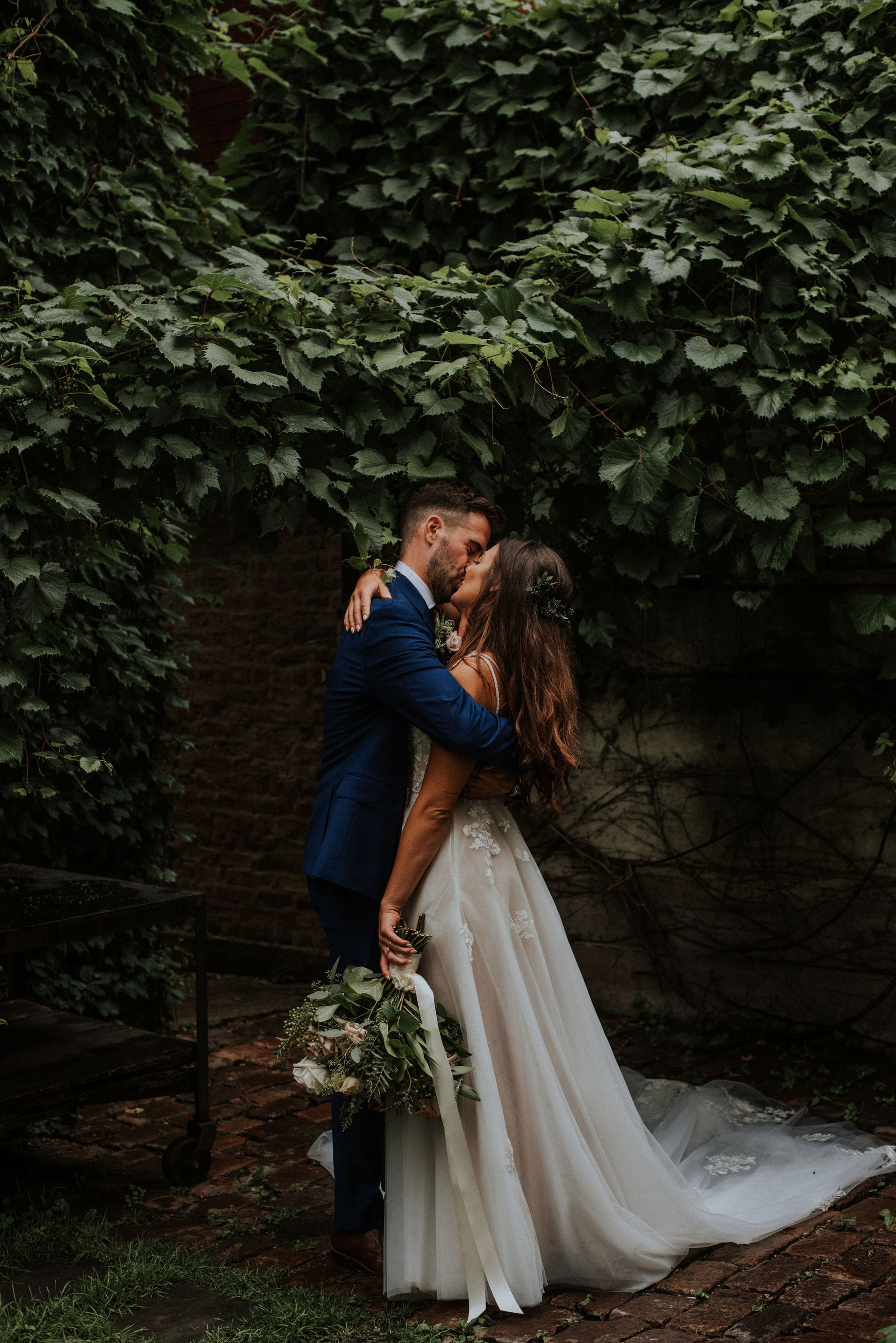 Summer Rain Was On The Forecast for This Enchanting Pilsen Secret Garden Wedding