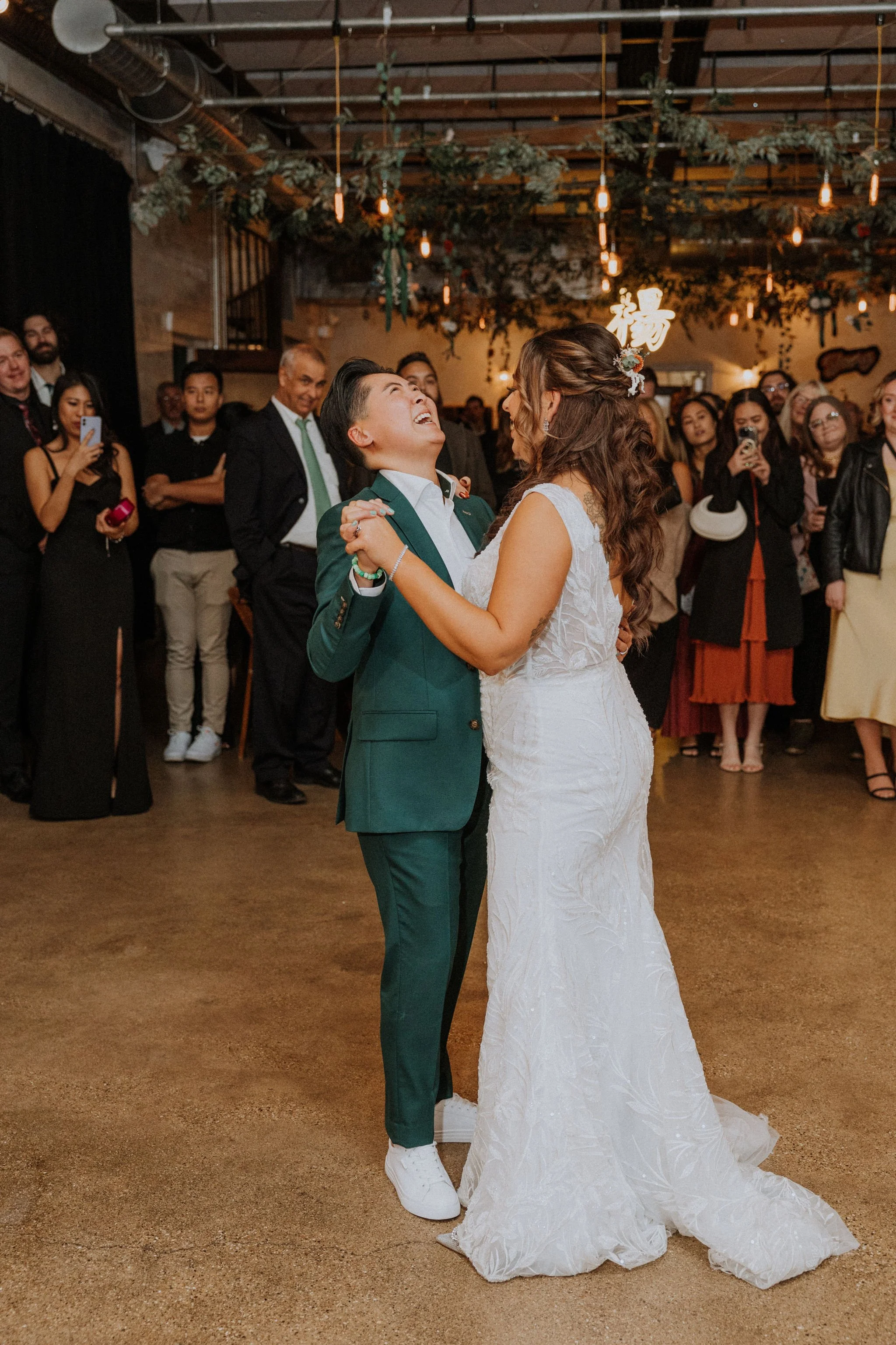 Disco Wedding at Firehouse Chicago with Traditional Tea Ceremony