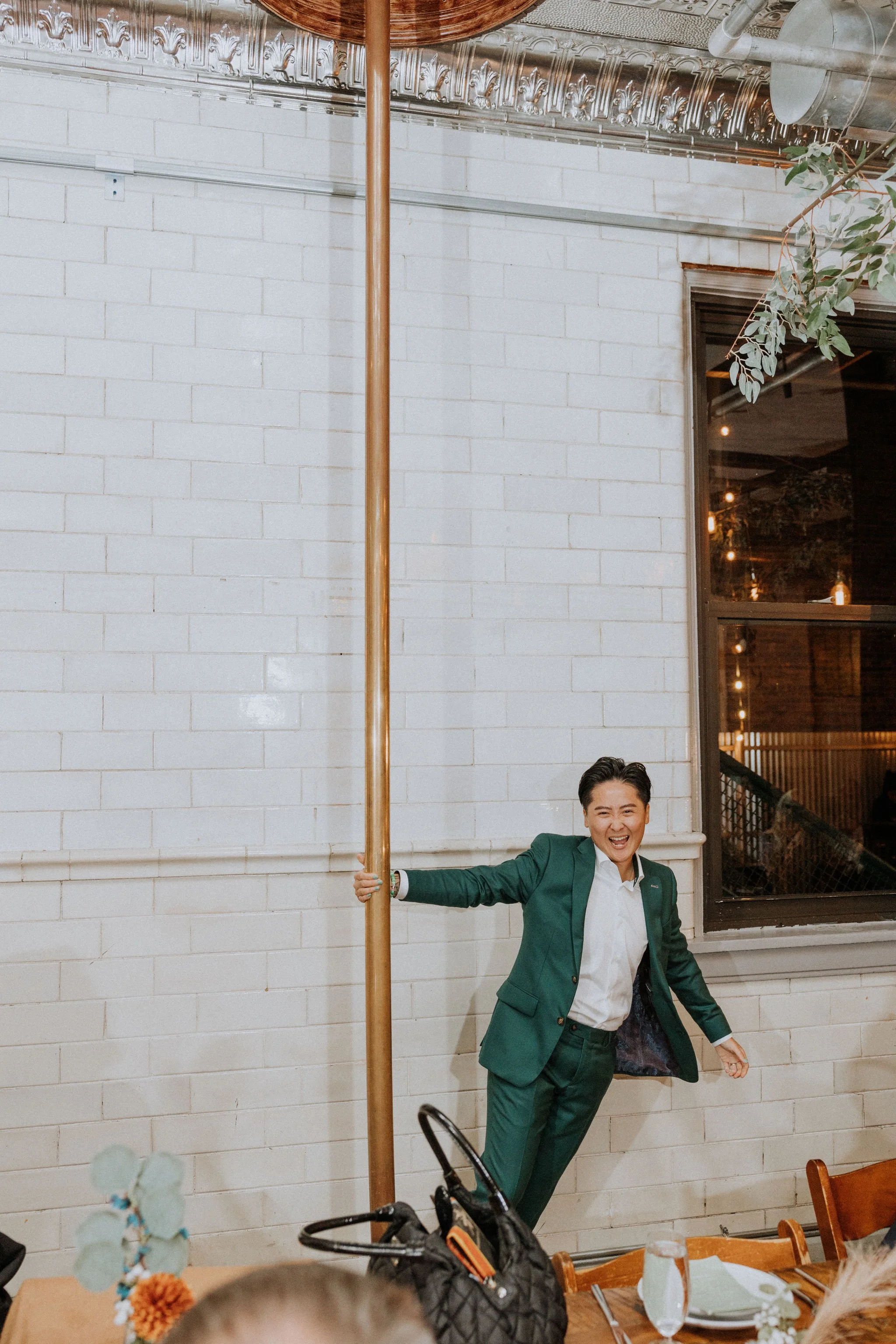 Disco Wedding at Firehouse Chicago with Traditional Tea Ceremony