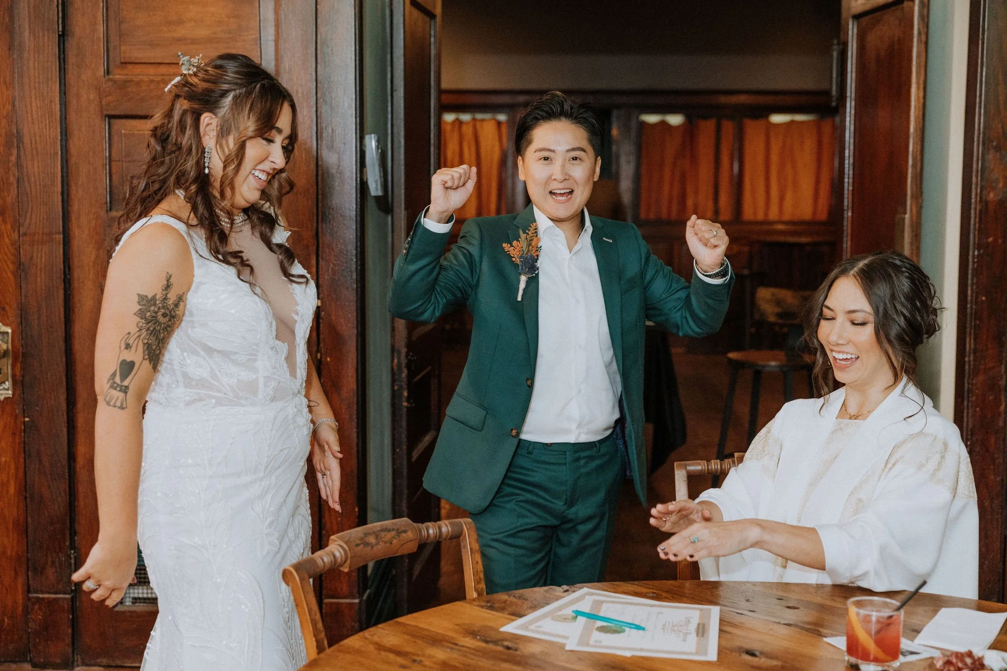 Disco Wedding at Firehouse Chicago with Traditional Tea Ceremony