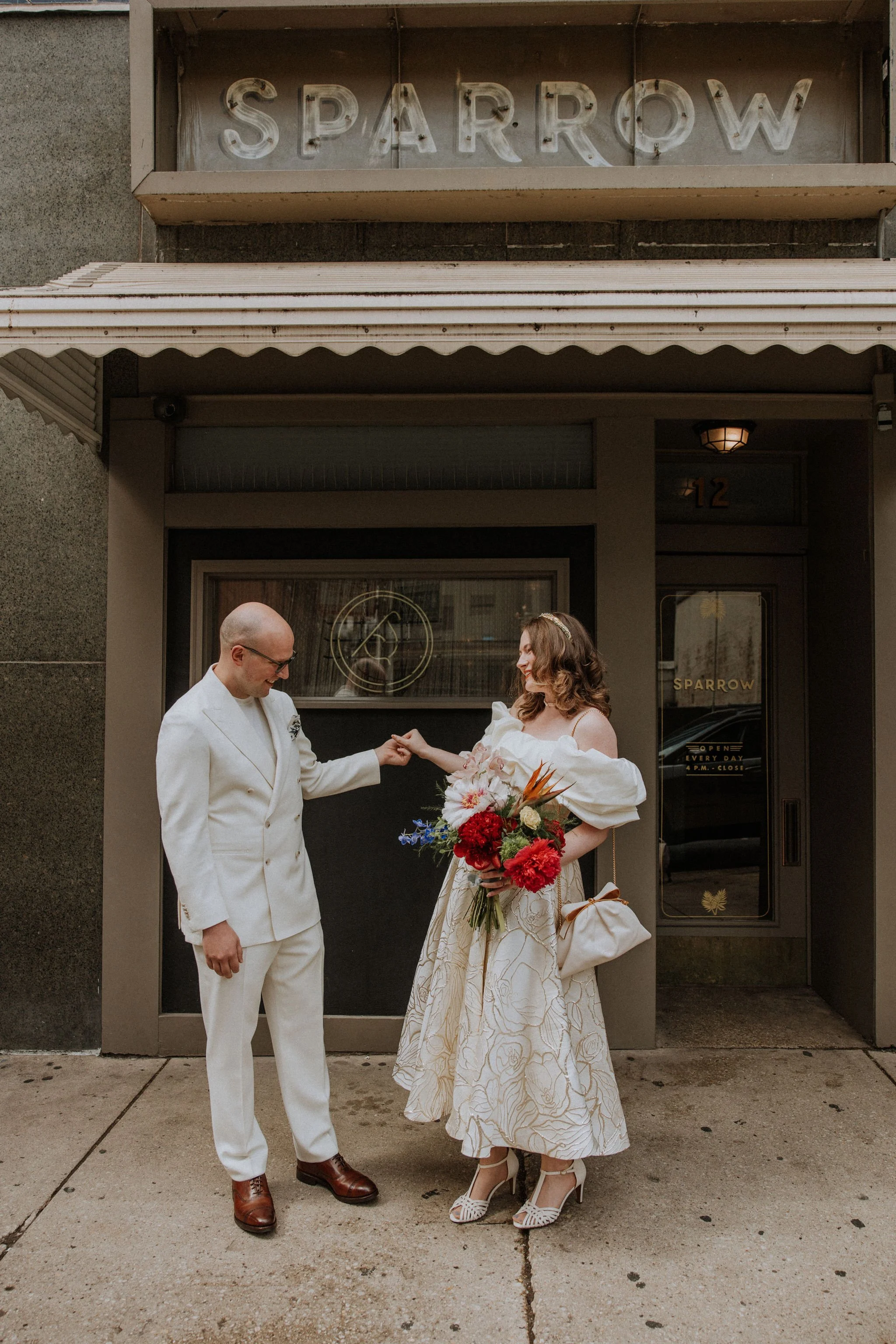 Green Wedding Shoes: The Bride Made Her Own Dresses For This Charming Chicago Elopement