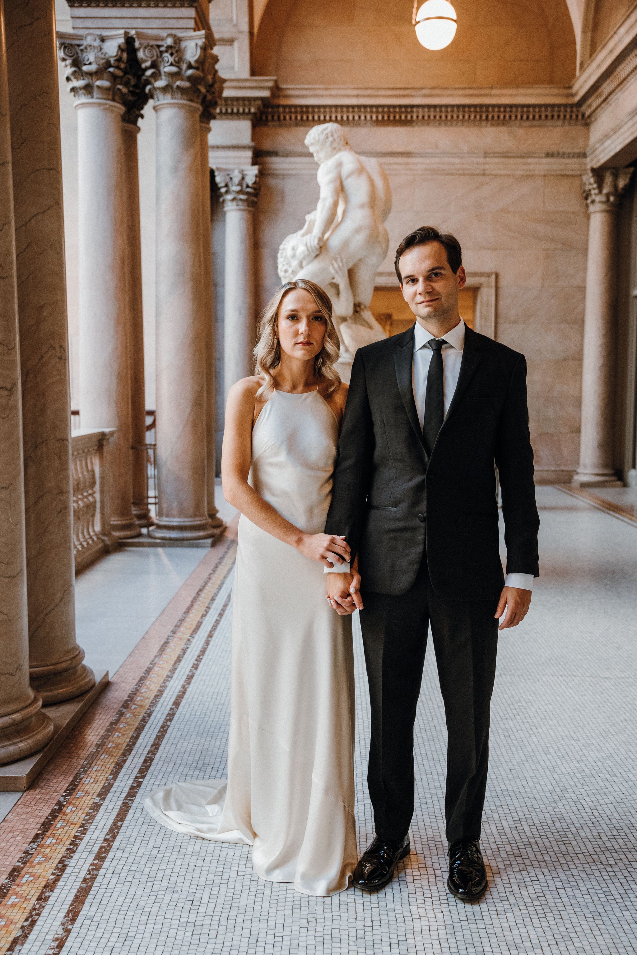 Wedding at Historic Cafe Brauer with a Stop at The Art Institute of Chicago