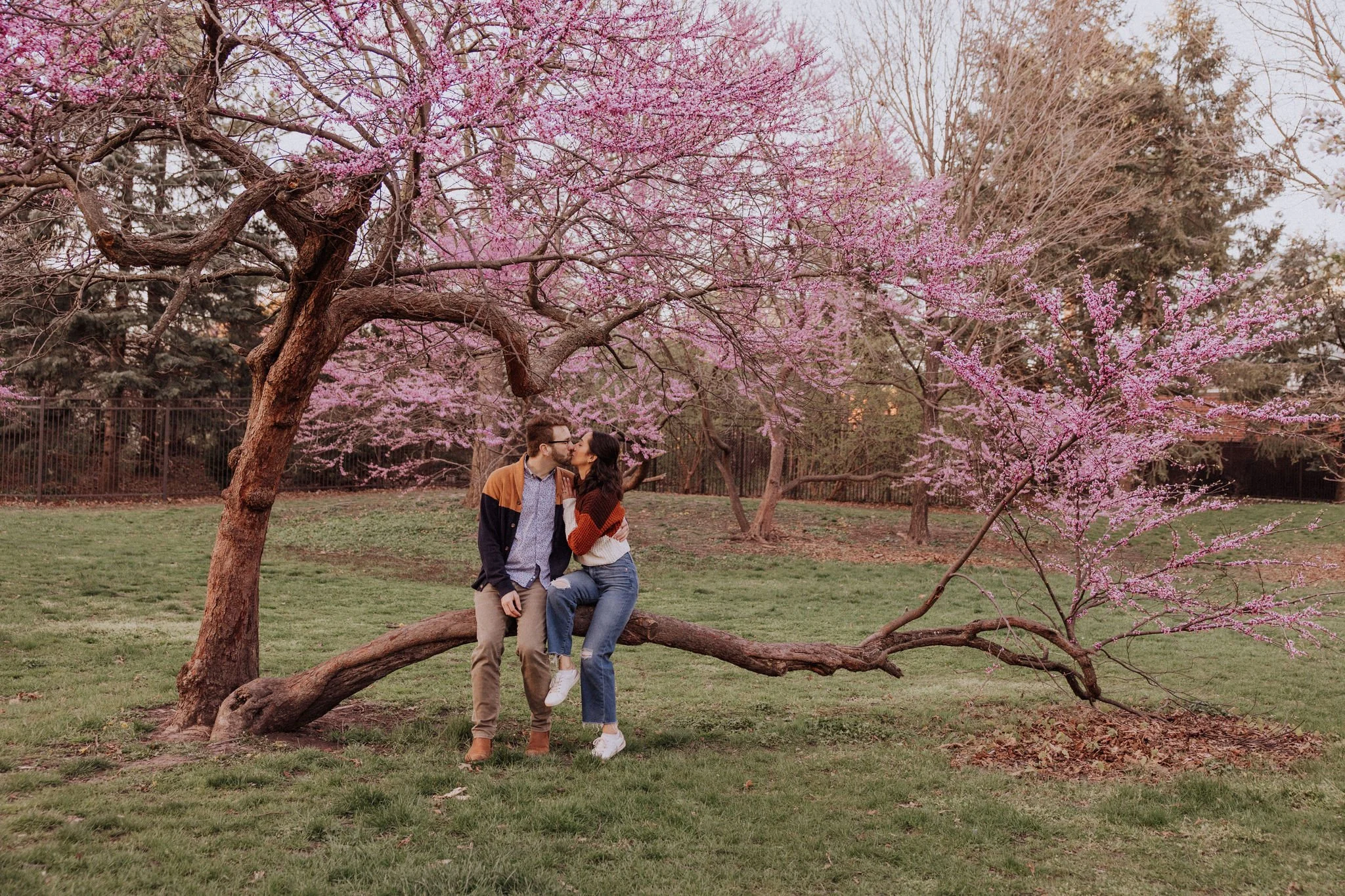 Spring Lincoln Park Engagement and Twilight Dancing at North Avenue Beach