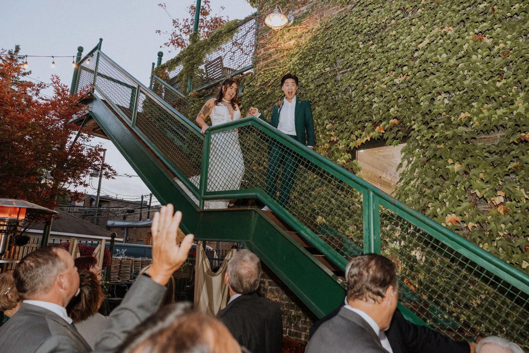 Disco Wedding at Firehouse Chicago with Traditional Tea Ceremony