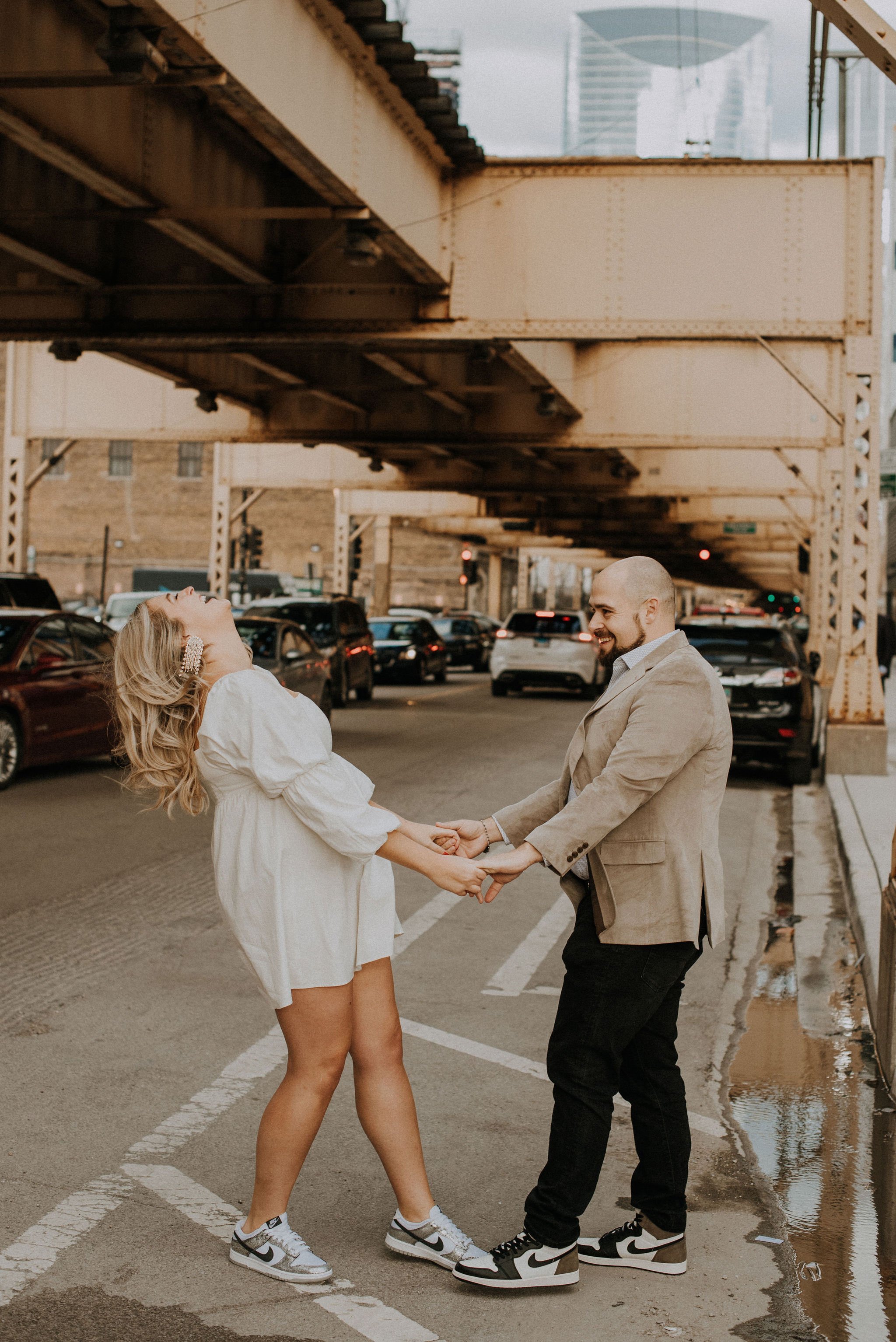 Cigars, Champagne and Matching Kicks for this West Loop Engagement