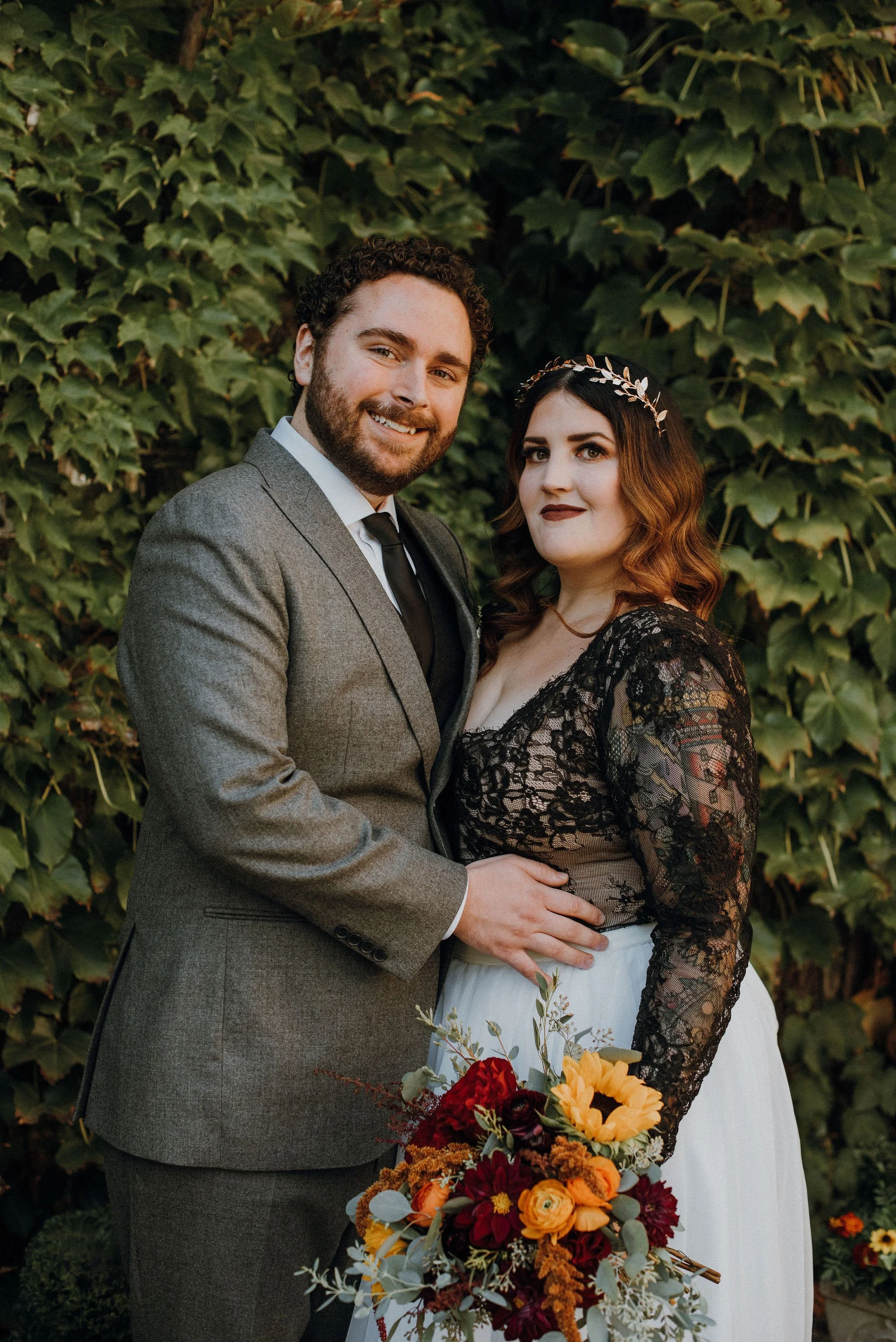 Dark Academia Firehouse Chicago Wedding