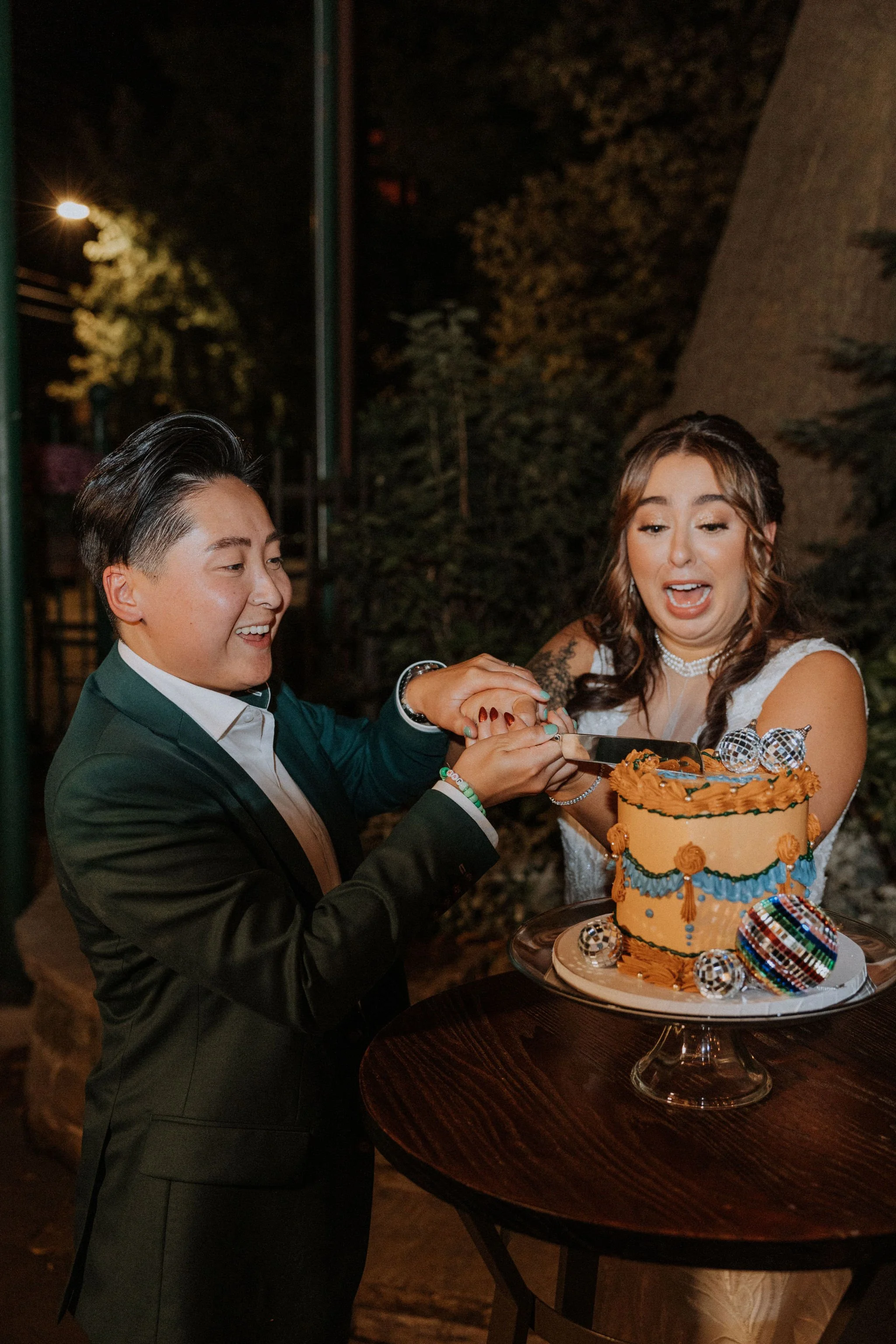 Disco Wedding at Firehouse Chicago with Traditional Tea Ceremony