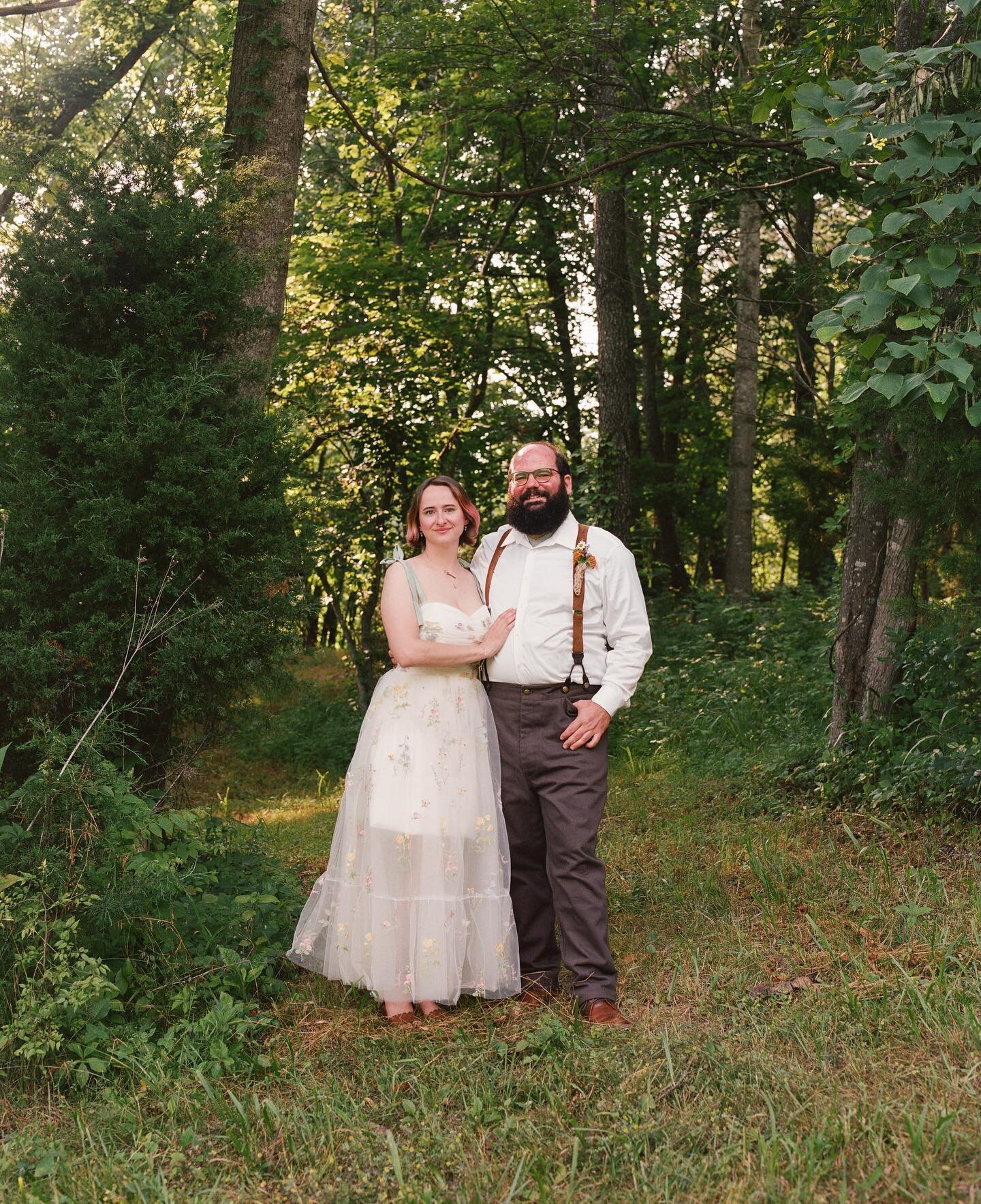 Portraits from Anna + Zach&rsquo;s wedding in Virginia last summer 🌼

Medium format film just before the ceremony.
