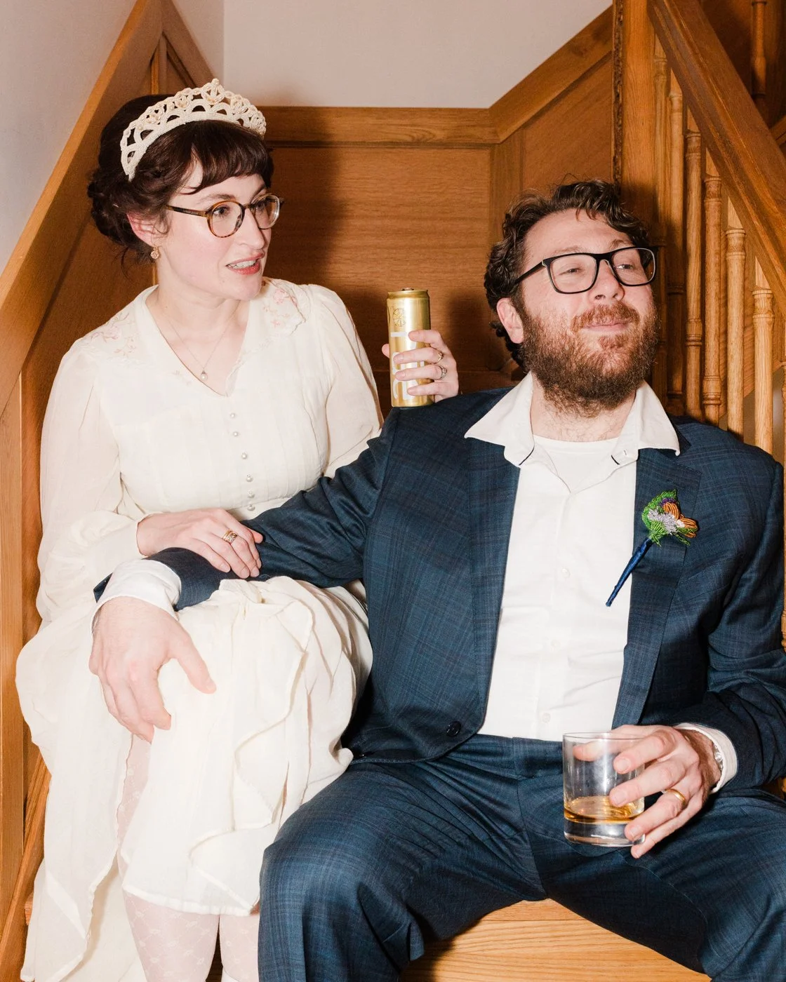 Masha and Joe near the end of their wedding day up in Indy. So charming!!