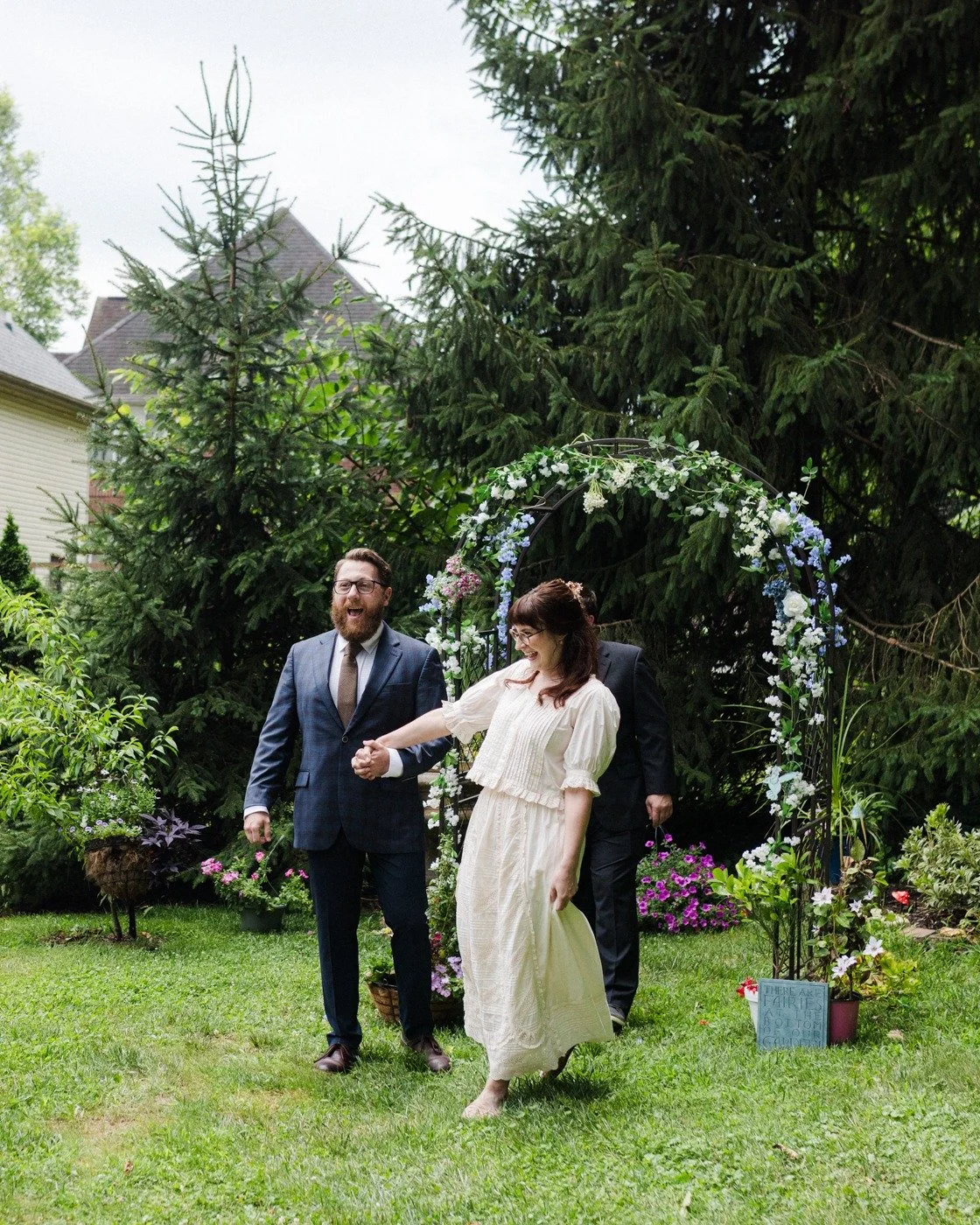 Sweet backyard ceremony moment last year, here in Bloomington <3