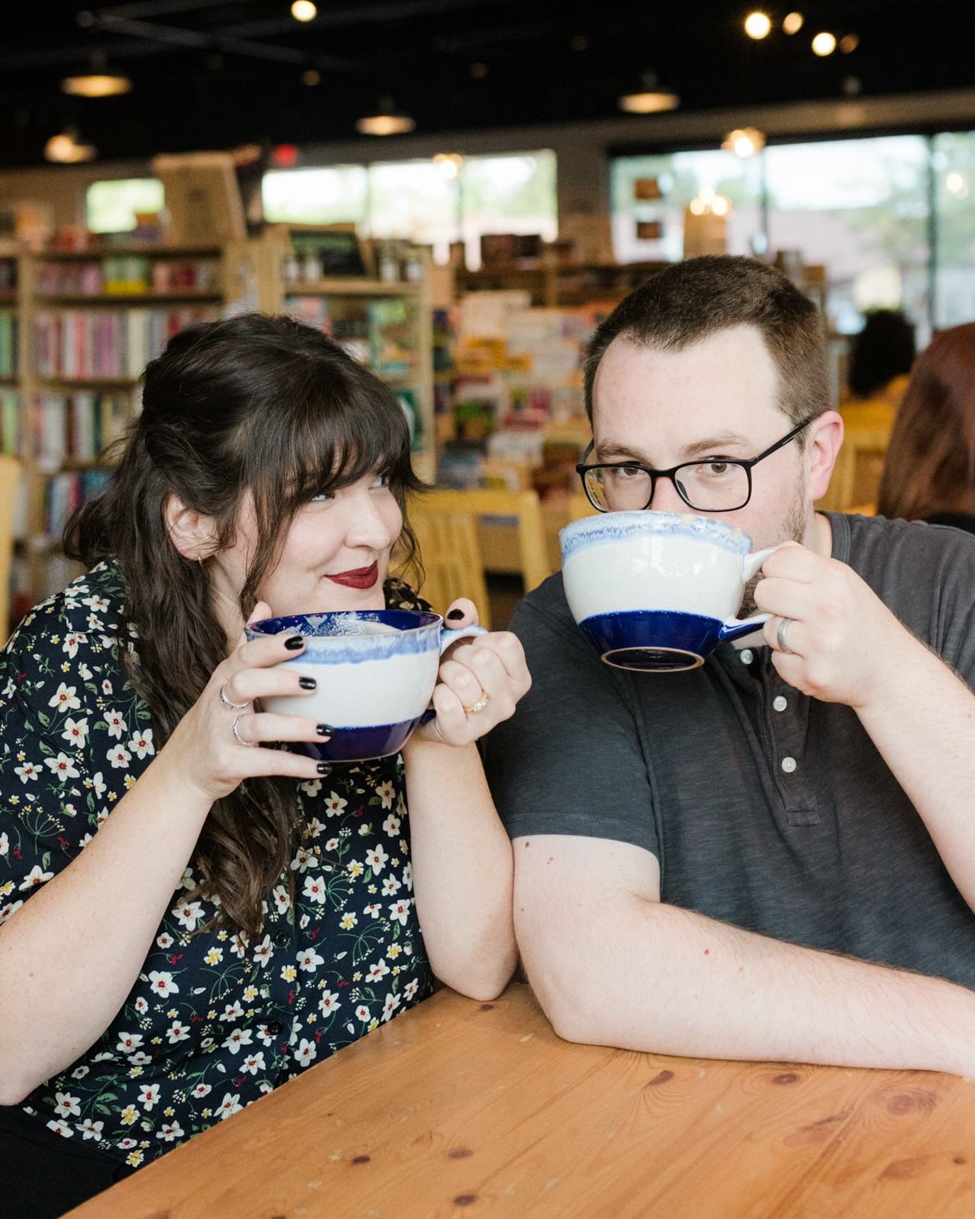 Met with these charmers yesterday to chat about their wedding. Looking forward to everyone I&rsquo;m photographing this spring!! 

Ty to @morgenstern.books for letting us hang for a minute last year 🖤