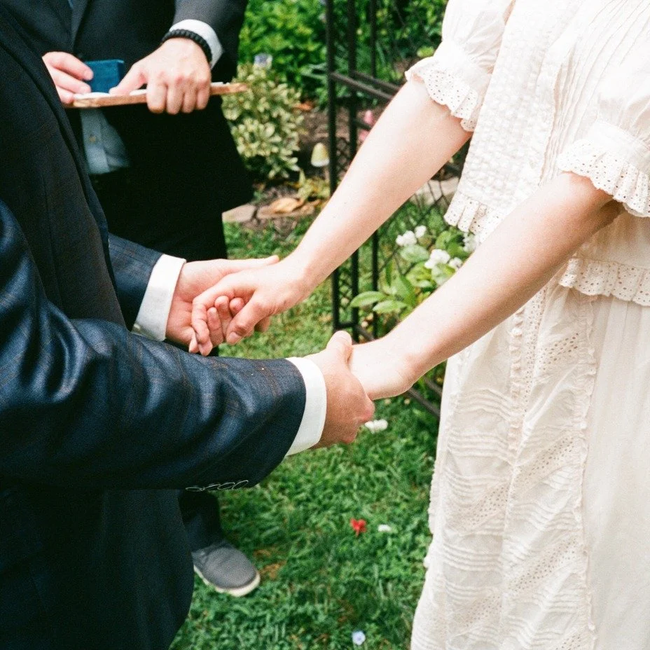 Backyard ceremony moment on film last summer! My spring has really filled up this year! So fun : ) Still summer and fall dates open if you wanna chat, let me know! And getting more inquiries for 2027 - exciting! 

Going to be scheduling out a day of 