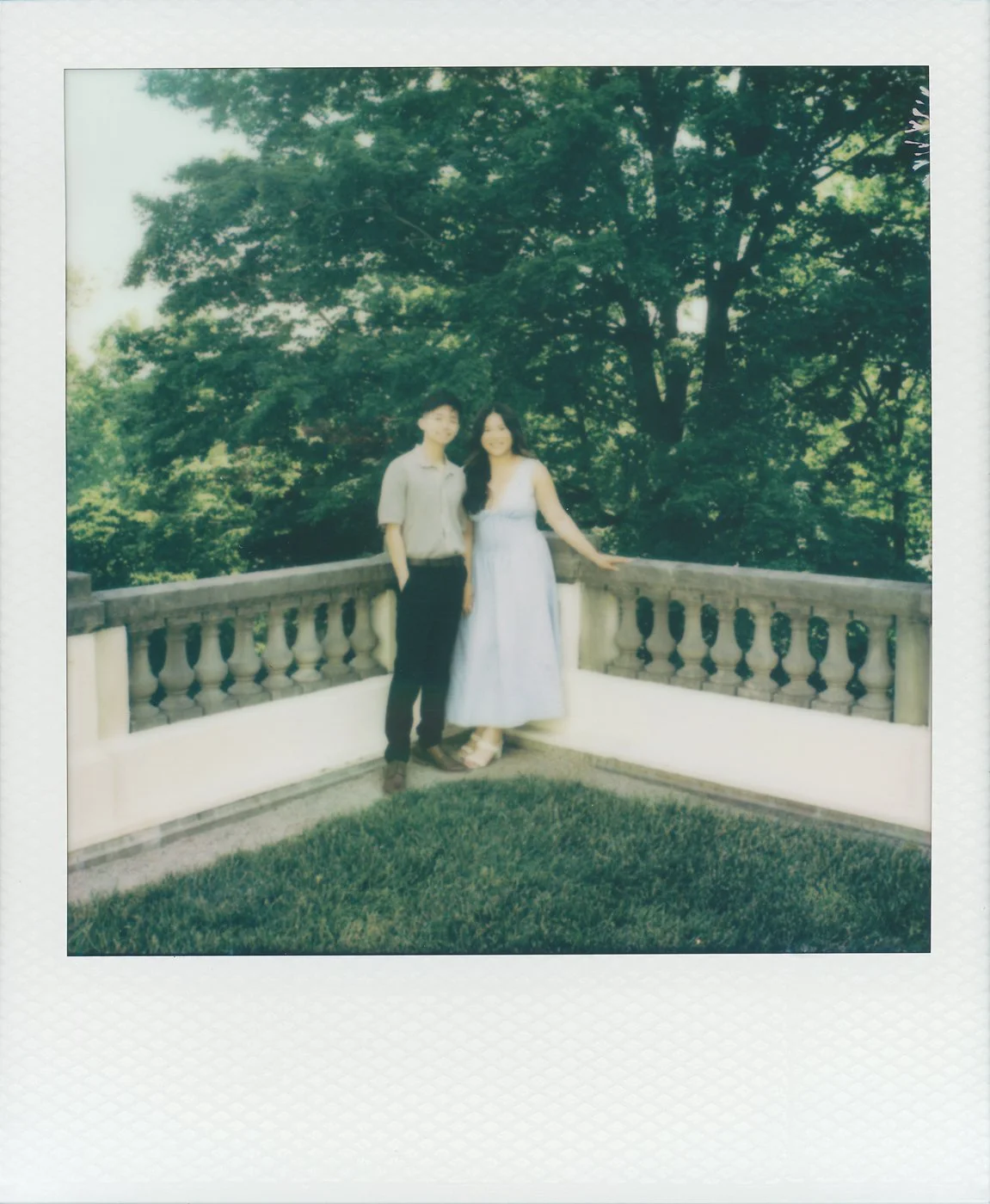 polaroid engagement photo indianapolis, indiana