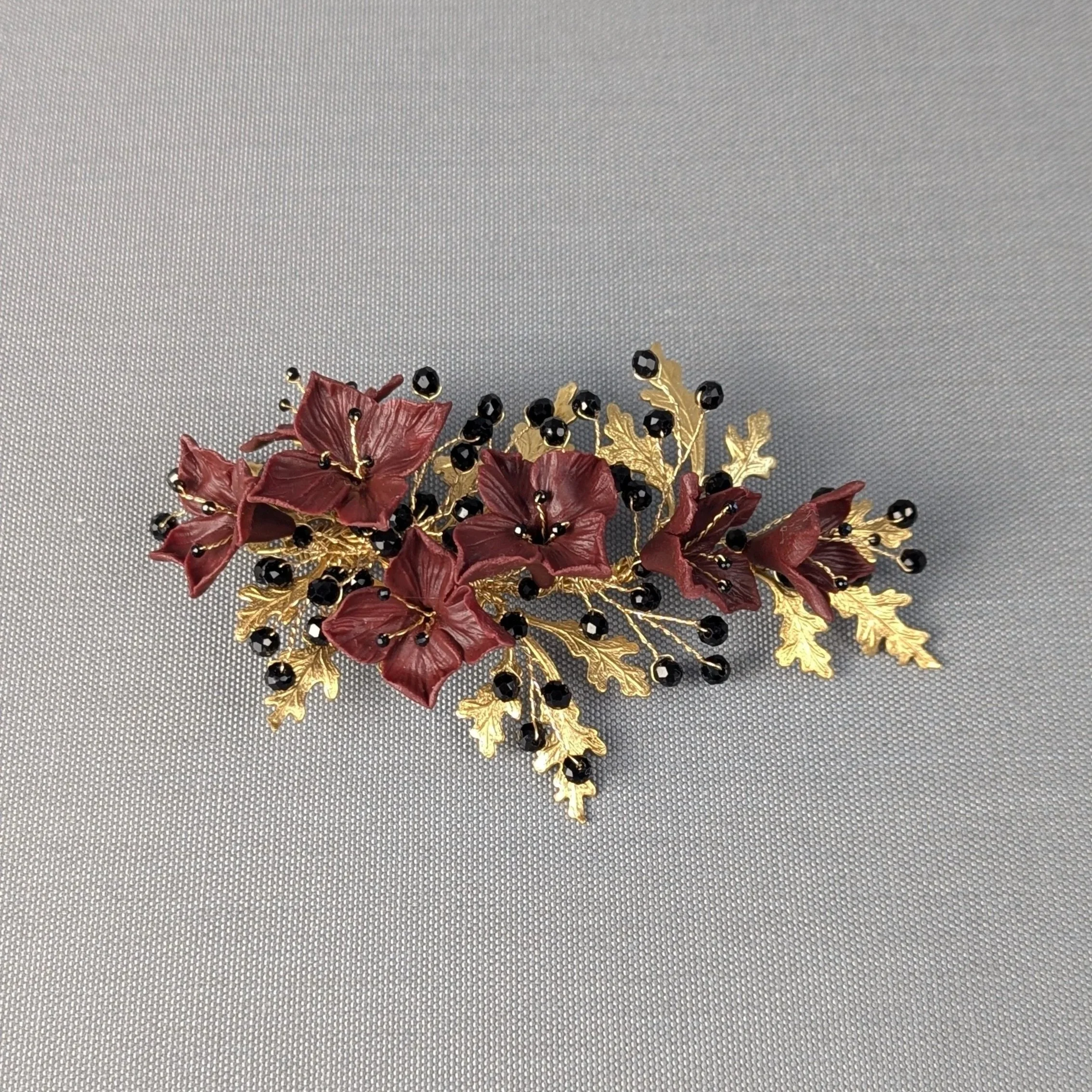 Crimson Devotion Bridal Headpiece