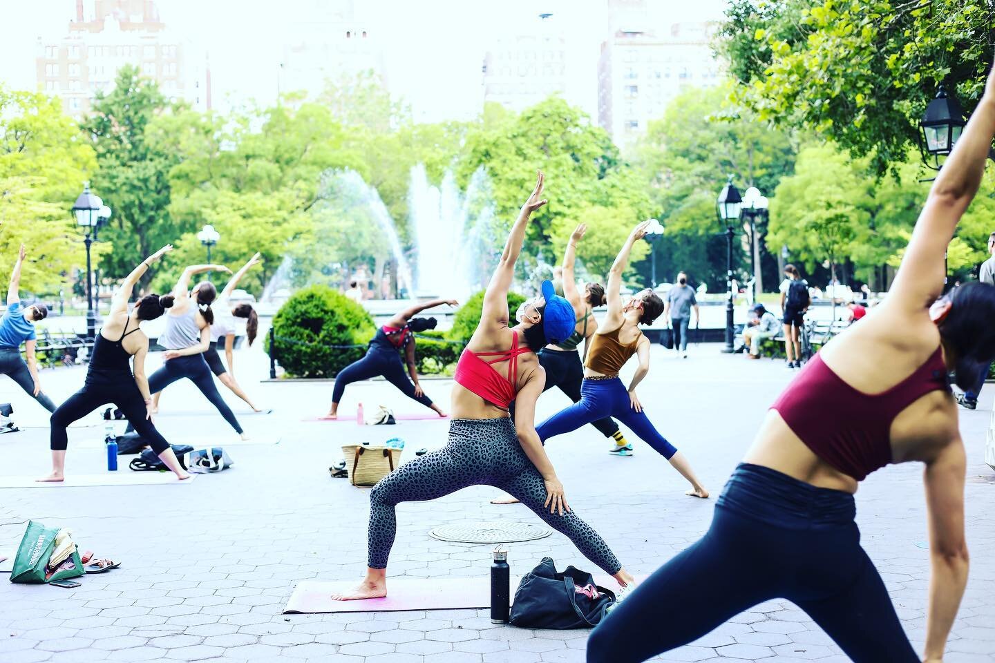 we&rsquo;re back in the parks this summer starting next week 🌱 tuesdays 9am in stuyvesant square park with jana hicks and guest teachers 🌱 wednesdays 8:30am in washington square park with narisara vanichanan and guest teachers 🌱 kids yoga in washi