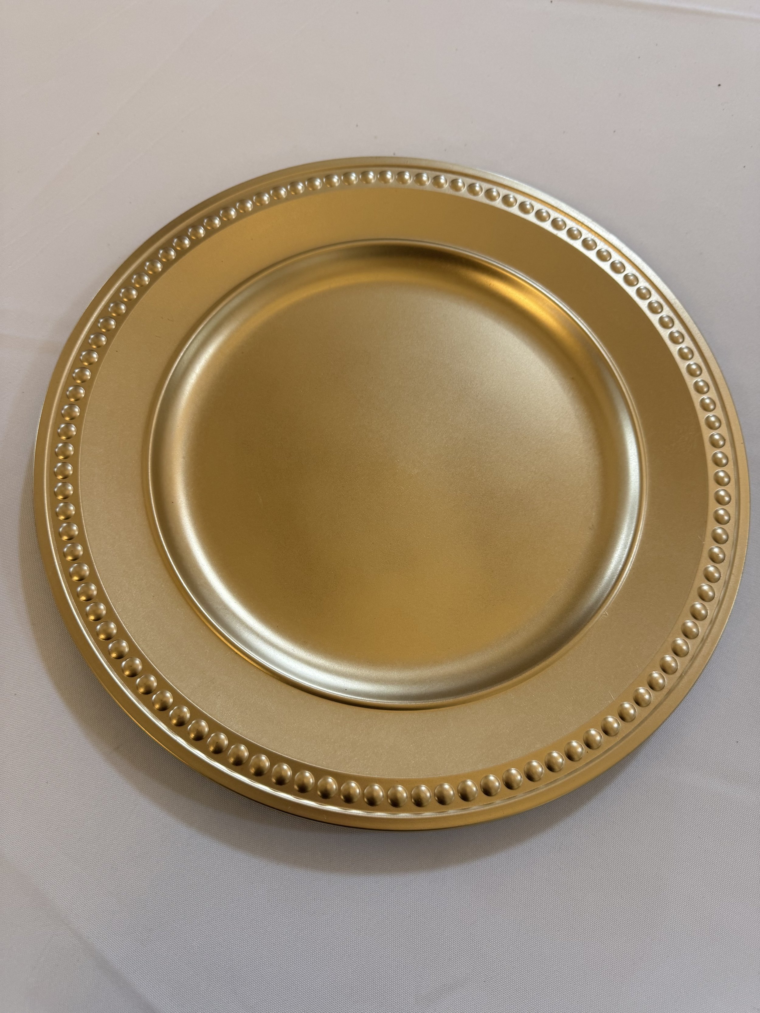 Gold Chargers (150)- .50/each