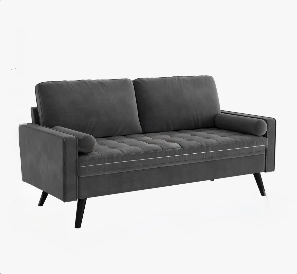 Grey velvet couch-$125