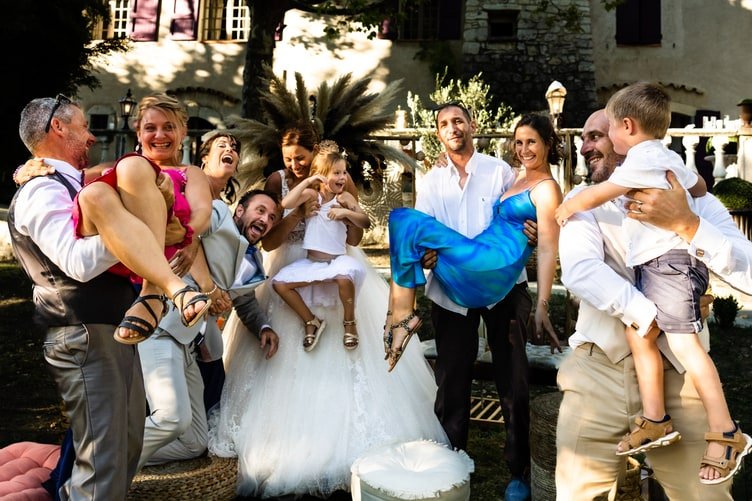 Photos de groupe mariage Provence