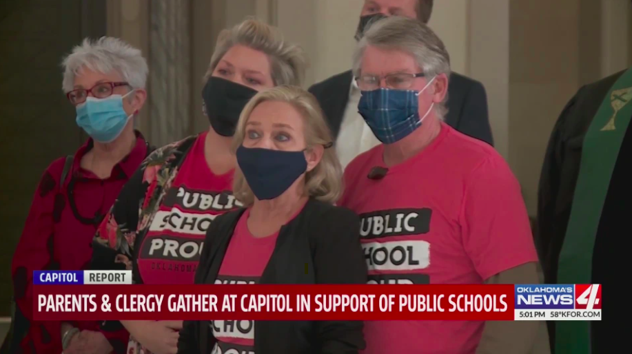 Parents &amp; clergy gather at Oklahoma State Capitol in support of public schools