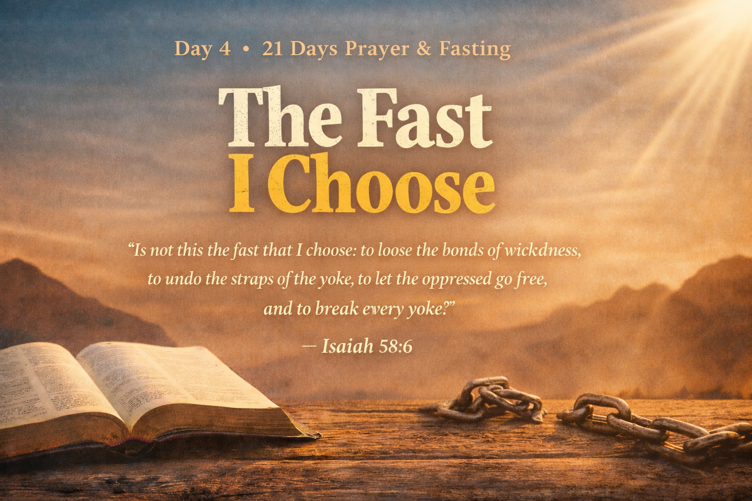 Day 4 — “The Fast I Choose”