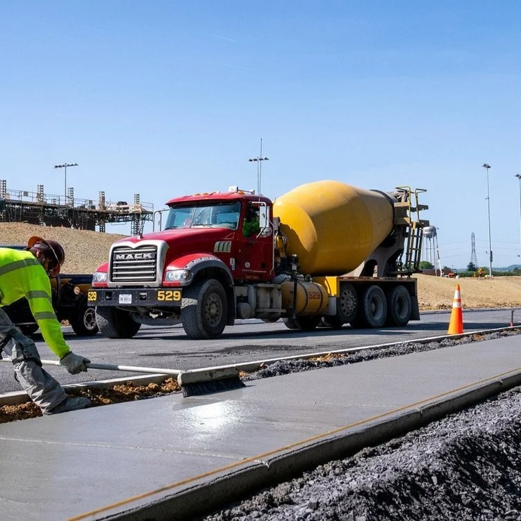 Partners excavating company concrete harrisonburg Rocktown Highschool construction site virginia