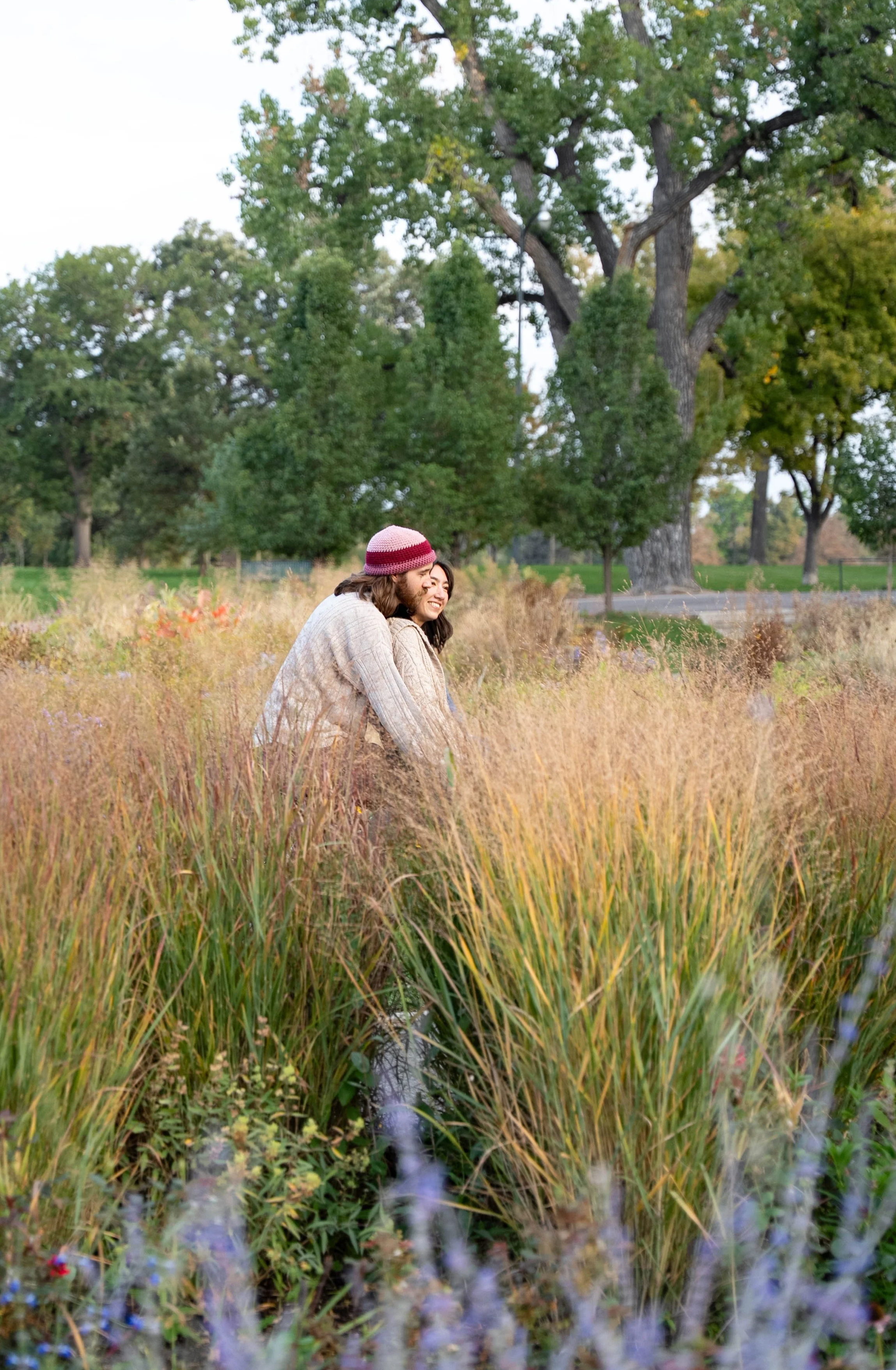 Couples photos in Denver with props 