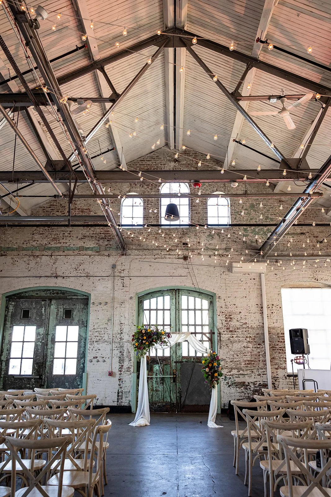 Wedding ceremony set up at BLDG39