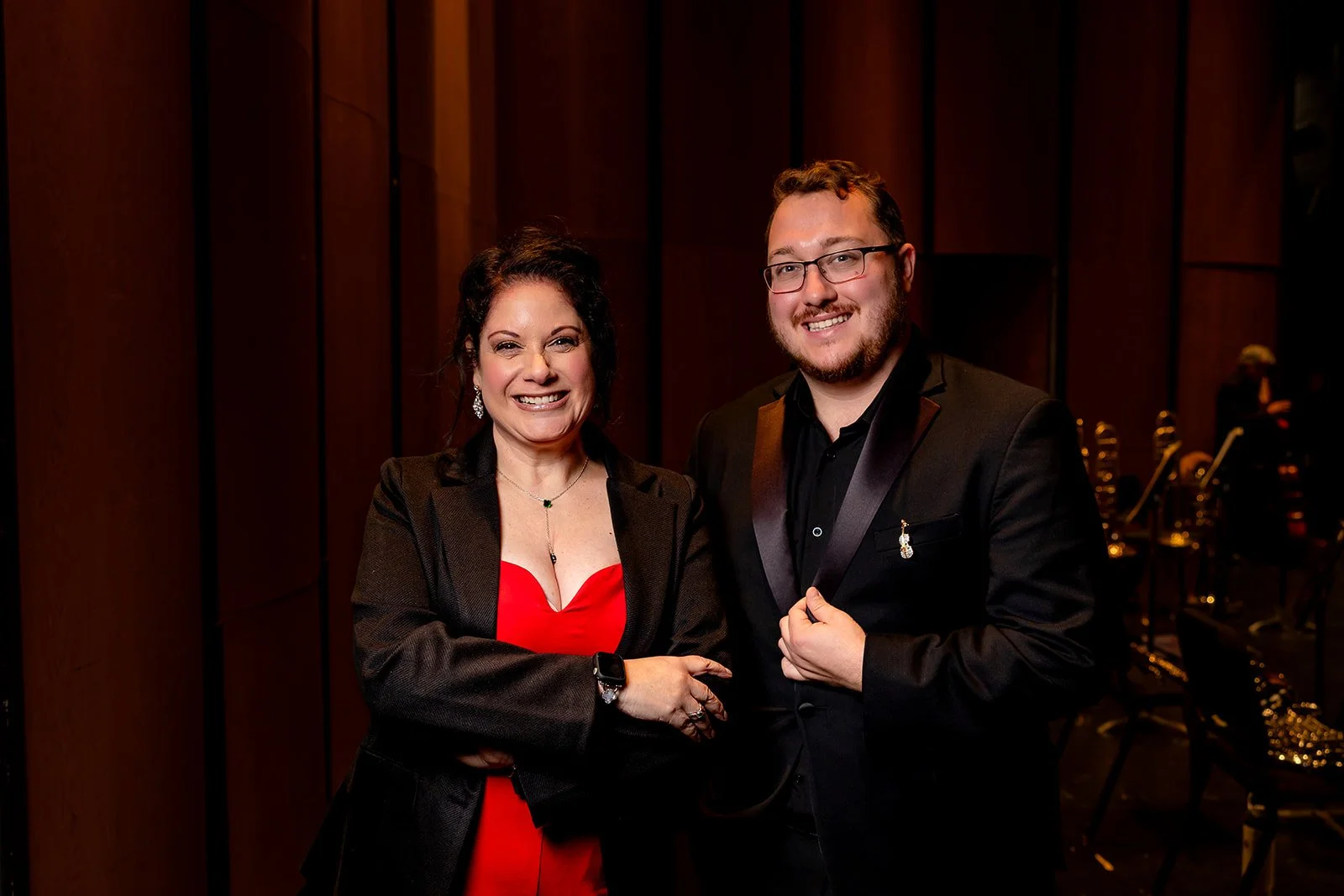 Portrait of two musicians from Philharmonic of Southern NJ for an official press release