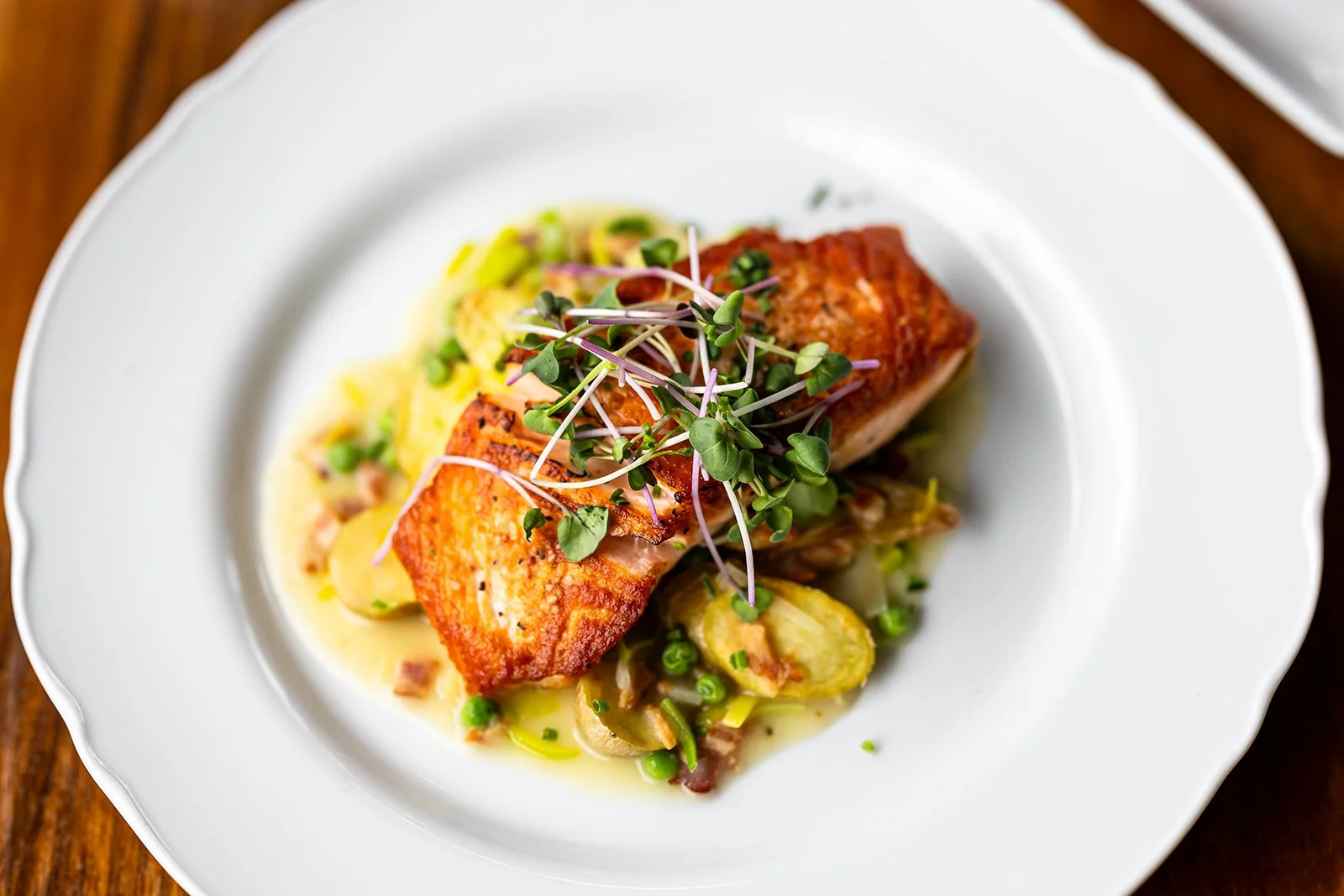 A salmon dish from Little Hen in Haddonfield NJ