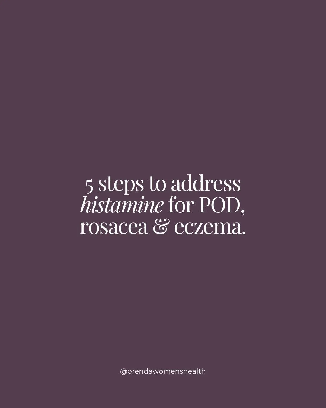 HISTAMINE INTOLERANCE 101

There's a method to the madness when we're treating Histamine Intolerance - but here's a few quick facts you need to know:

🦠 Histamine acts as both an immune mediator and a neurotransmitter, which means it can drastically