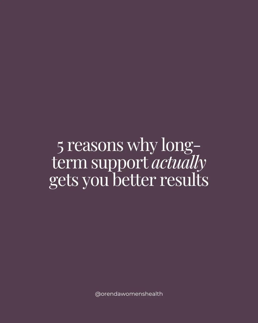 Quick fixes are tempting&hellip; but real, lasting change doesn&rsquo;t happen overnight.

Your skin, gut, and hormones need consistency, personalised care, and someone who actually gets your body. That&rsquo;s what long-term support gives you:

Patt