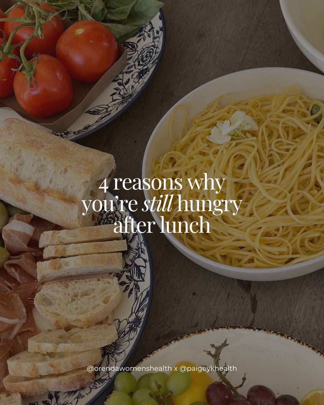 Still hungry an hour after lunch?
It&rsquo;s not your willpower - it&rsquo;s how you are setting up your meals.

Here are a few reasons why you might be feeling snacky all afternoon...
🥩 Not enough protein
🍞 Low in fibre
💧 Not drinking enough wate