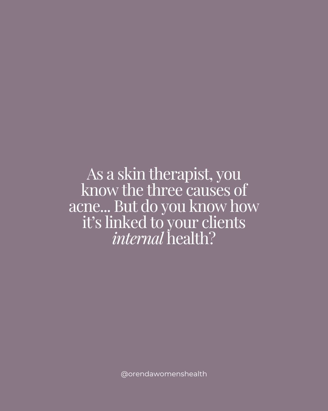 What if I told you that you could have all the tools right at your fingertips to confidently assess your client and help them achieve lasting results with their acne?

In our FREE Beyond The Surface Masterclass, Jacinta takes you through the secrets 