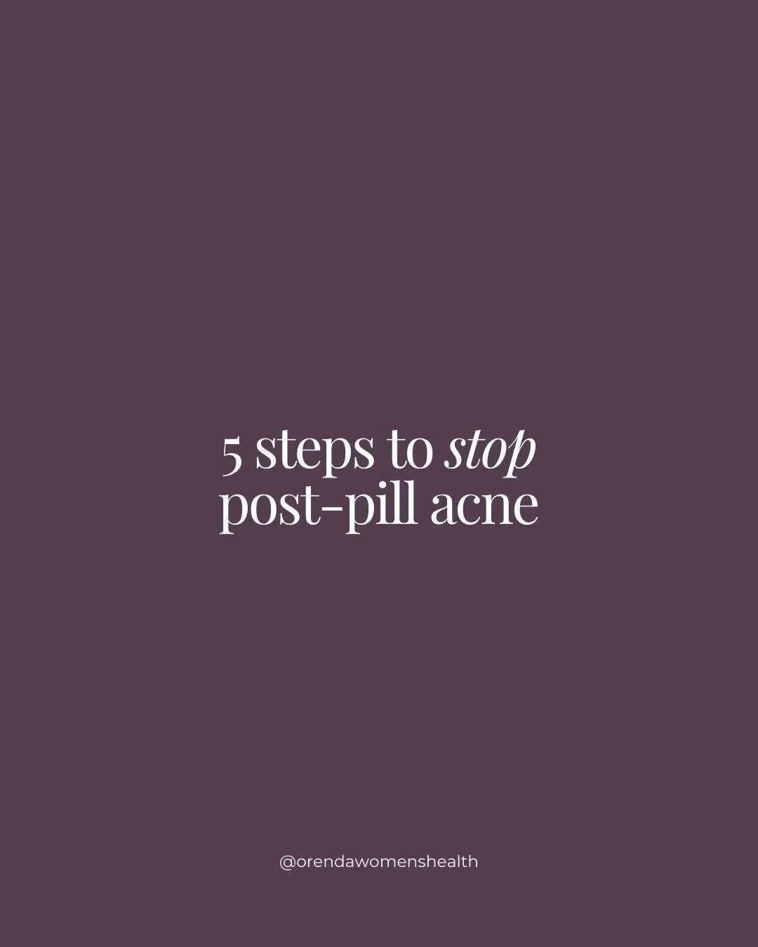 There&rsquo;s a method to the madness and we know the formula 

Typically, post pill acne will occur somewhere around the 3-8 month mark and to make sure this time around your acne doesn&rsquo;t come back with a vengeance you need to then do somethin