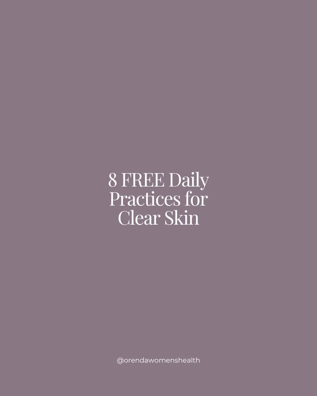 Whether your skin condition is driven from you gut, your hormones, your stress response etc. nothing will change until your daily practices change

You can have the genetics for a particular condition to express itself, but genetics loads the gun, en