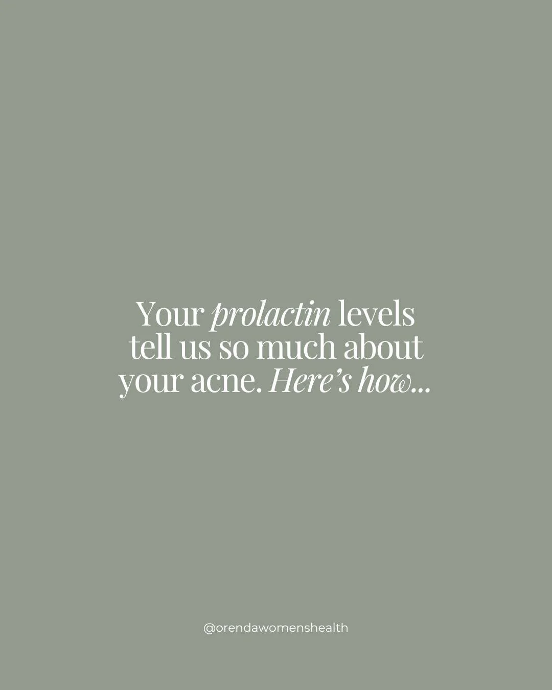Testosterone isn&rsquo;t the only hormone we look at when it comes to acne.. 

Prolactin can give us SO much insight into other areas which we need to explore to optimise our clients skin &amp; cycles including:

- Overall dietary consumption 
- Thyr
