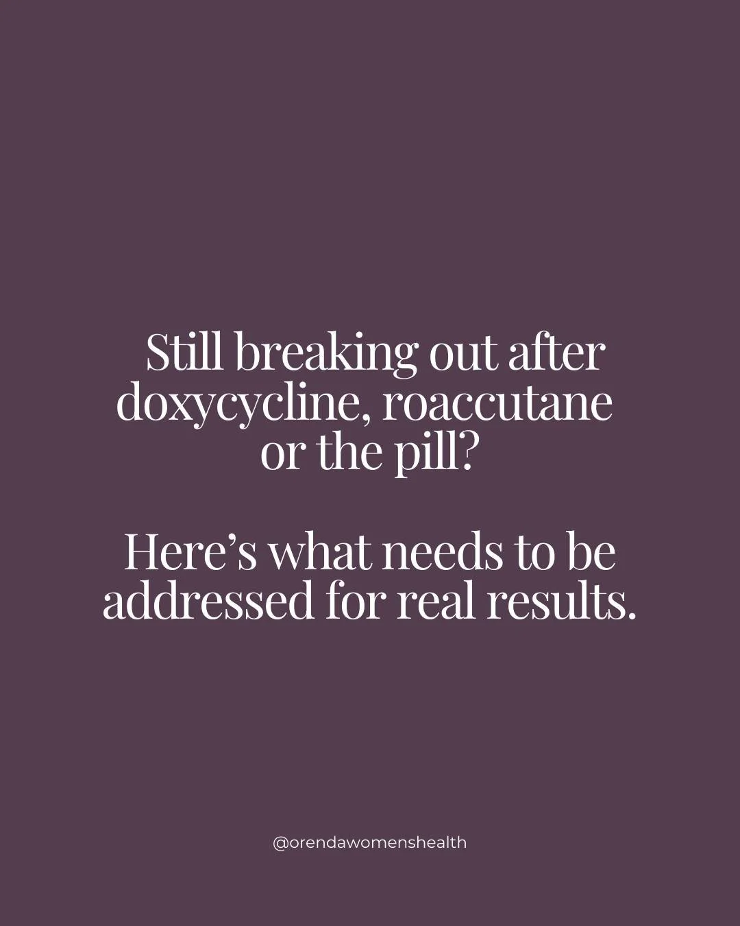 If doxycycline, roaccutane or the pill truly fixed acne long term

Why does it come straight back once you stop?

This is the story we here from hundreds of clients working with us with Acne. 

These medications work while you&rsquo;re on them becaus