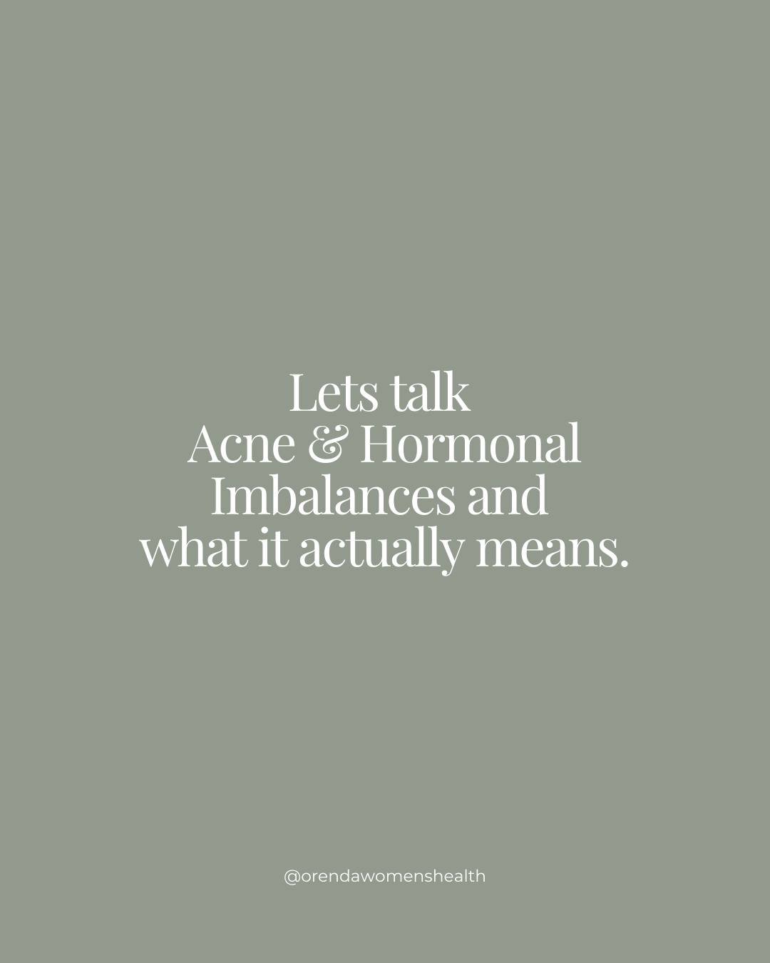 Your hormones aren't the "root cause" of your acne, something else is...

When we're working with our clients to identify the underlying drivers of the acne, we're not happy with just settling with 
"Your estrogen is high, we just need