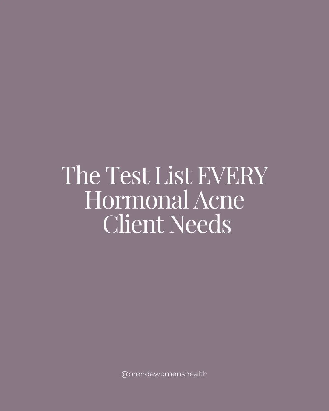 If you've been told "everythings fine and within range" keep reading! 

There are SO many things we can tell just from a basic blood test that provide insight into the underlying causes of our clients acne.

Nutritional Deficiencies
Hormona