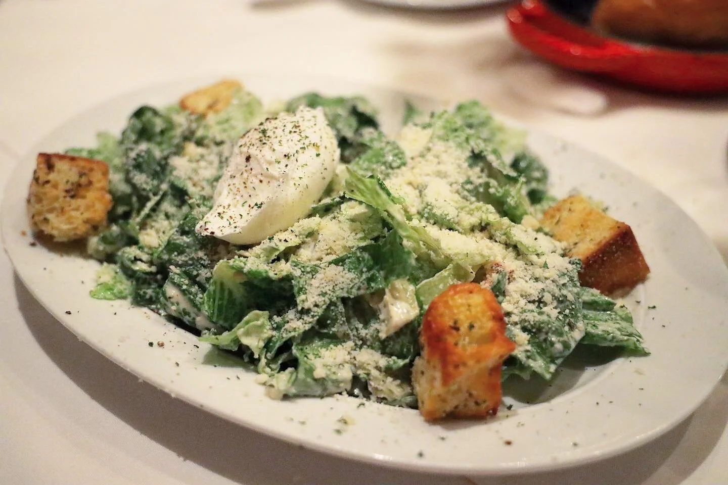 48 Caesar Salad with Poached Egg