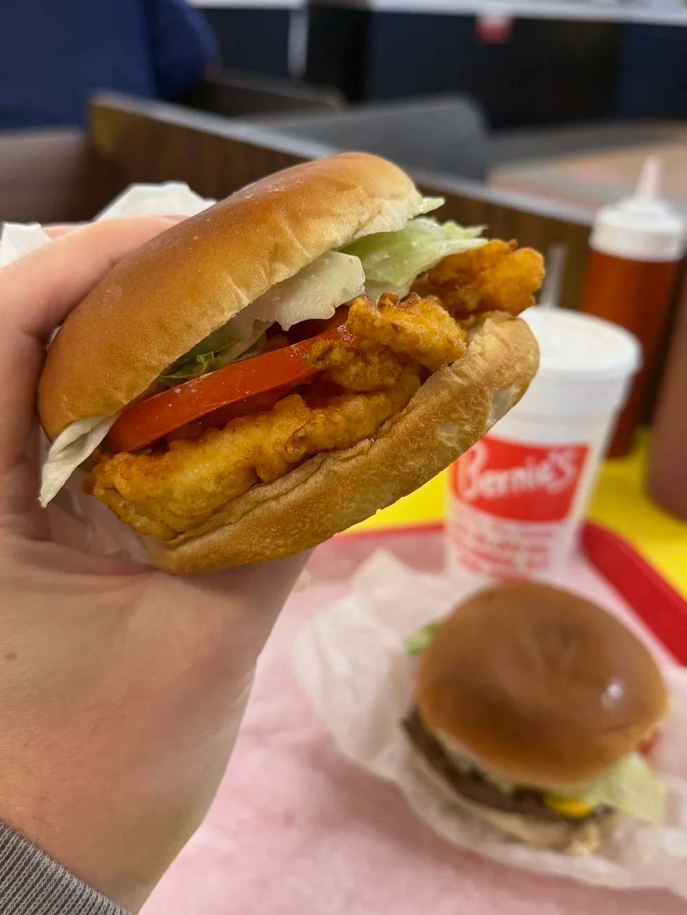 Chicken club sandwich held up at Bernie's Chicken in Columbia, SC
