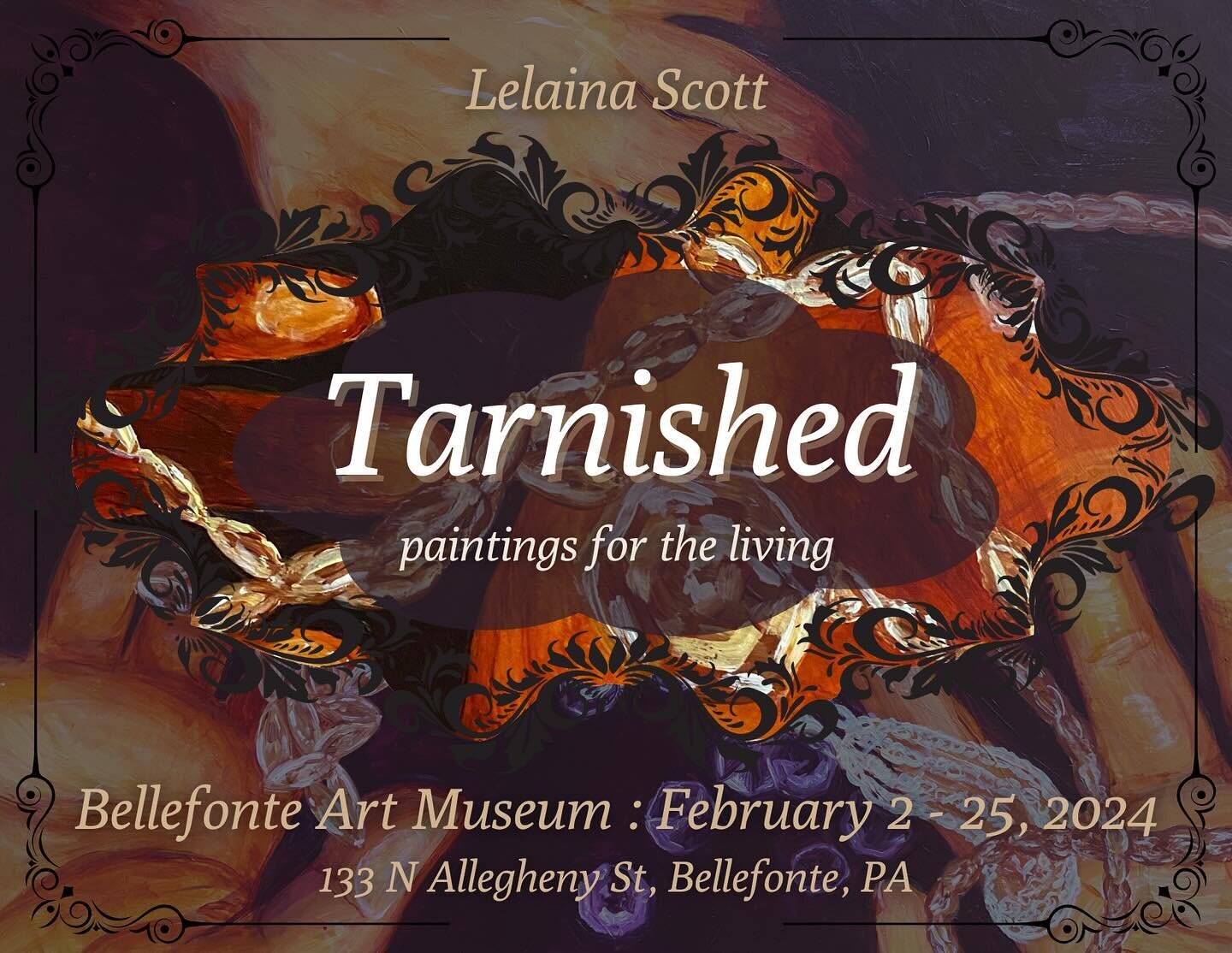 &ldquo;&lsquo;Tarnished: Paintings for the Living&rsquo; is an exploration into growing up with mental illness and navigation through day to day. Using colors and vintage pearls, gold and crystals, she connects those who view her art. It&rsquo;s huma